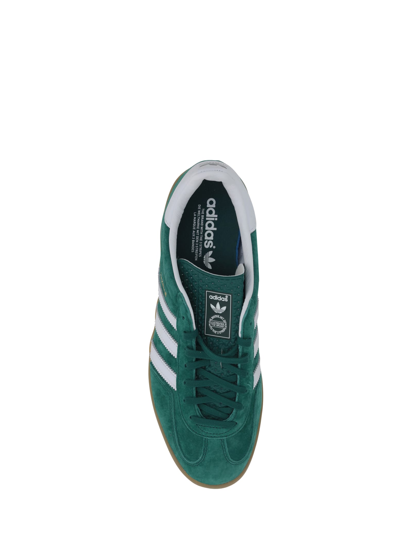 Shop Adidas Originals Gazelle Indoor Sneakers In Cgreen/ftwwht/gum2