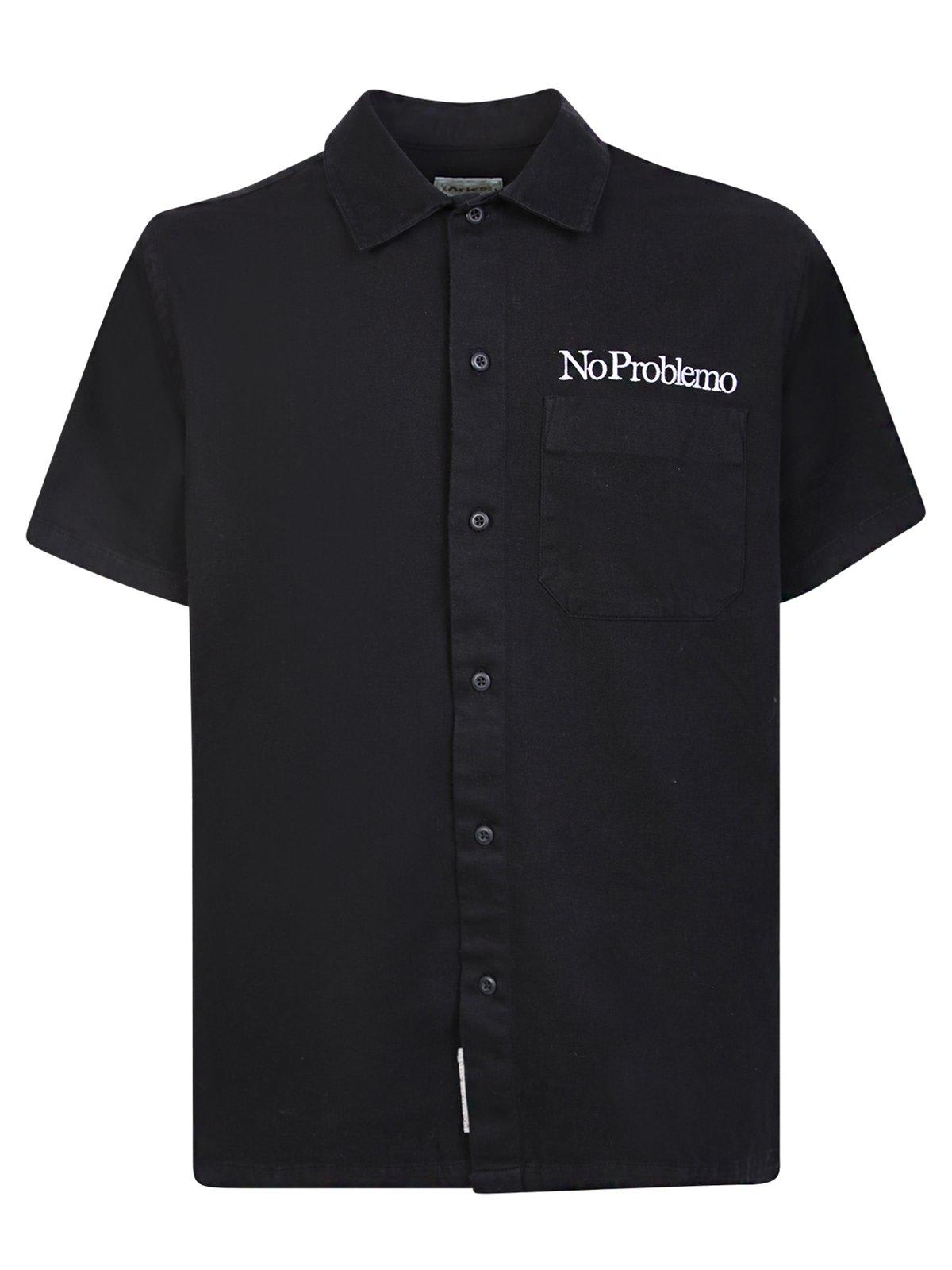 No Problemo Embroidered Button-up Shirt