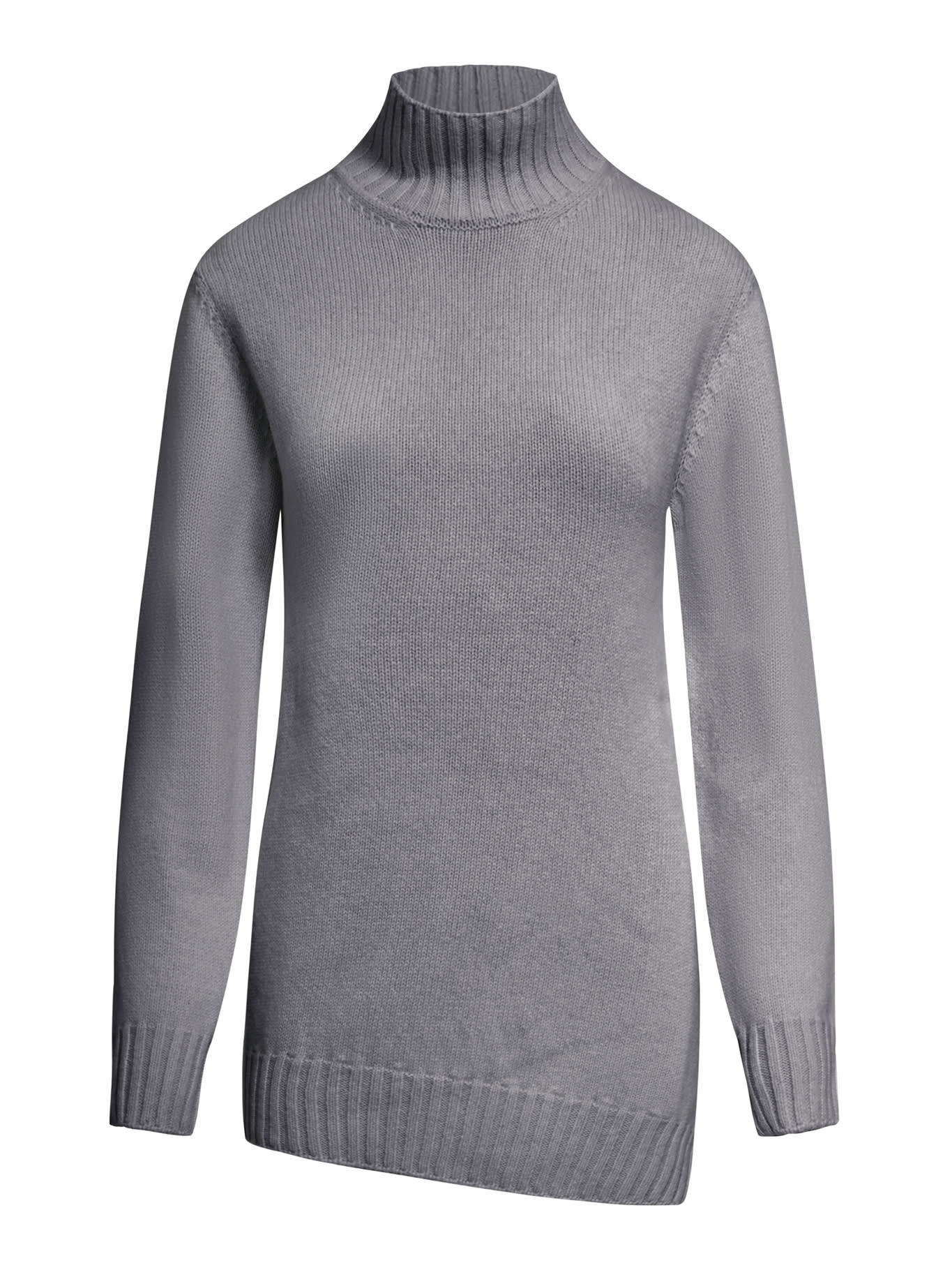 Shop Jil Sander Sweater Hn Ls In Medium Grey