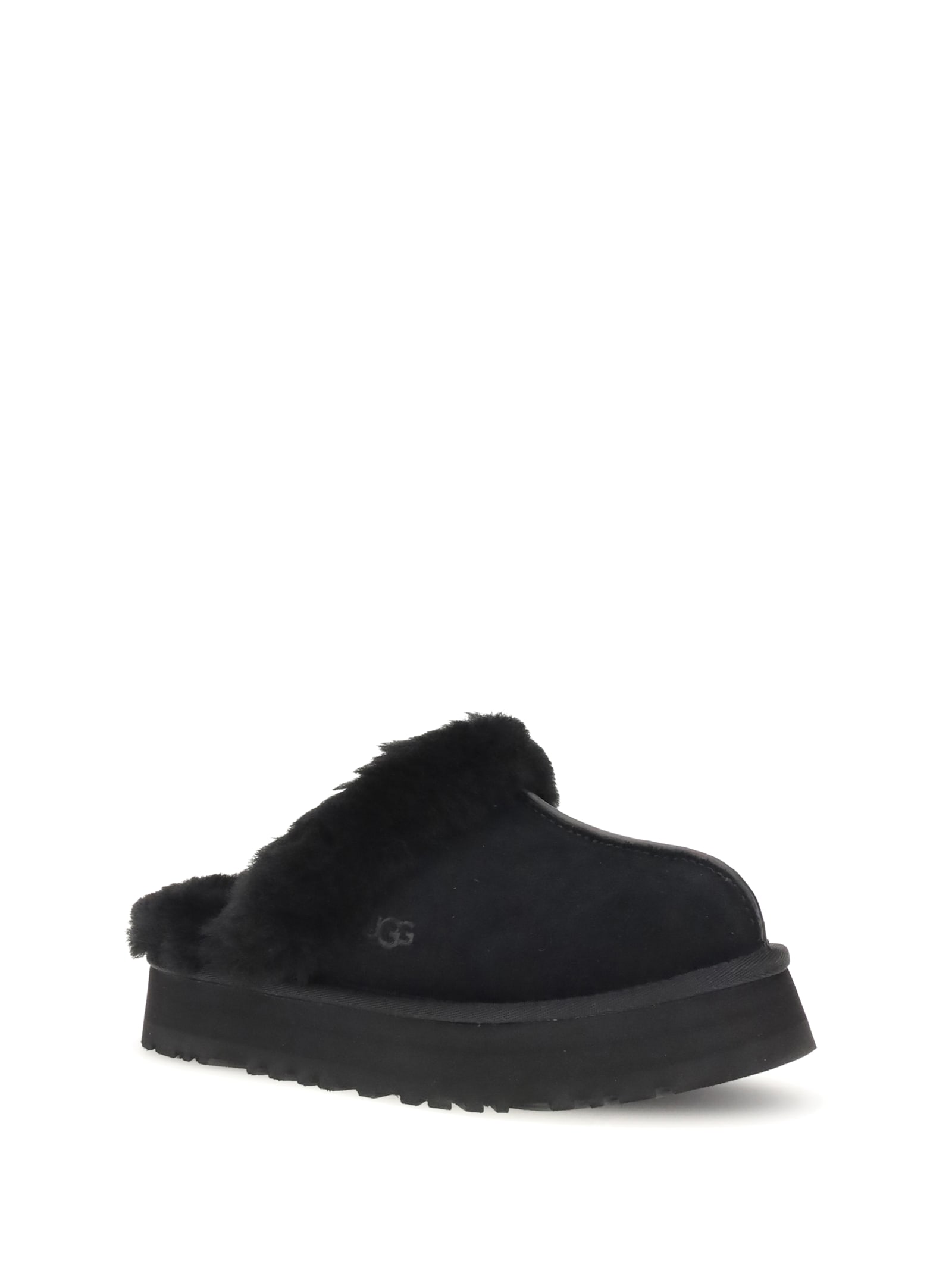 Ugg Black Disquette Slippers In Black