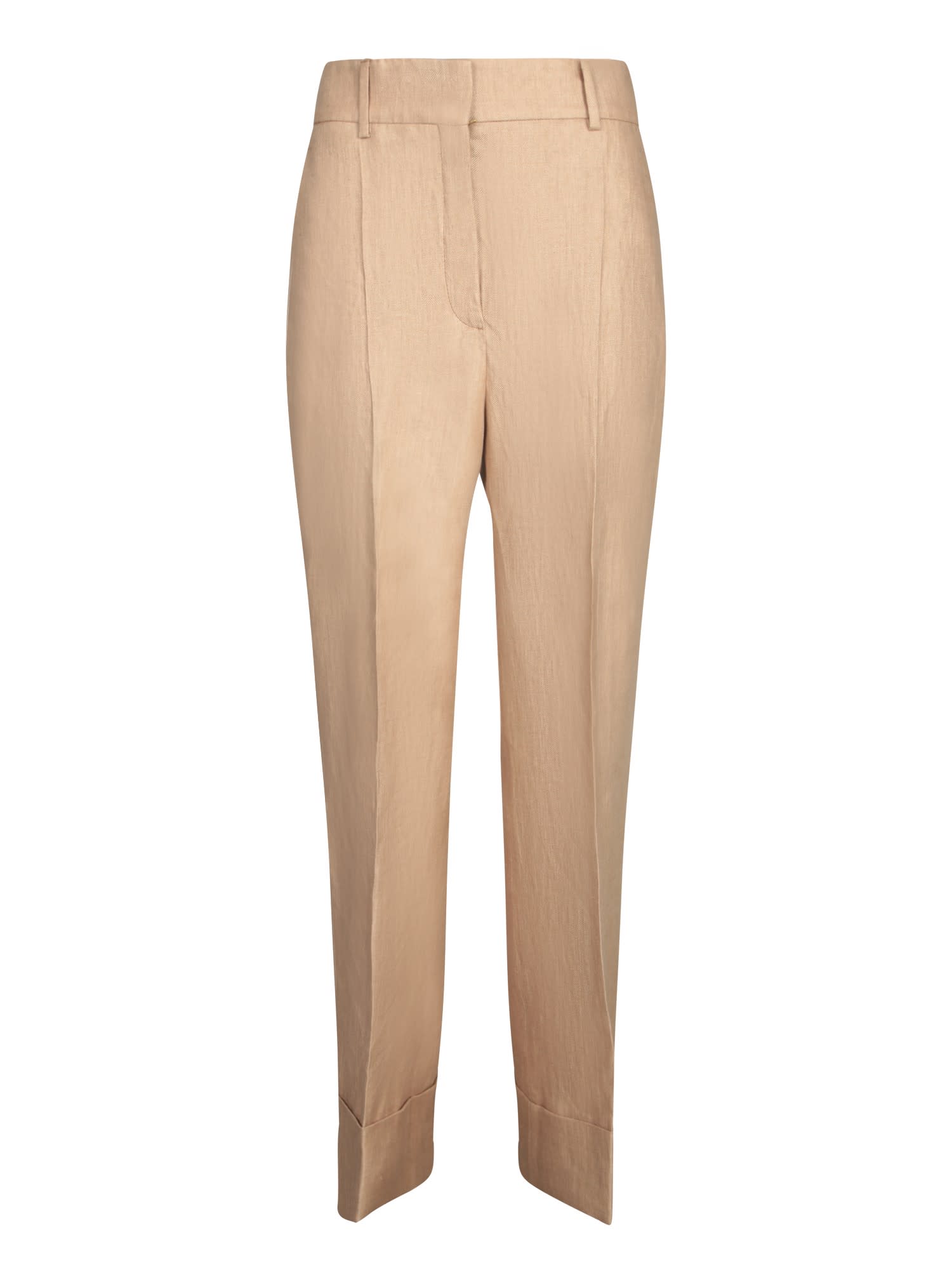 Incotex Softly Structured Beige Tailored Trousers In Beige