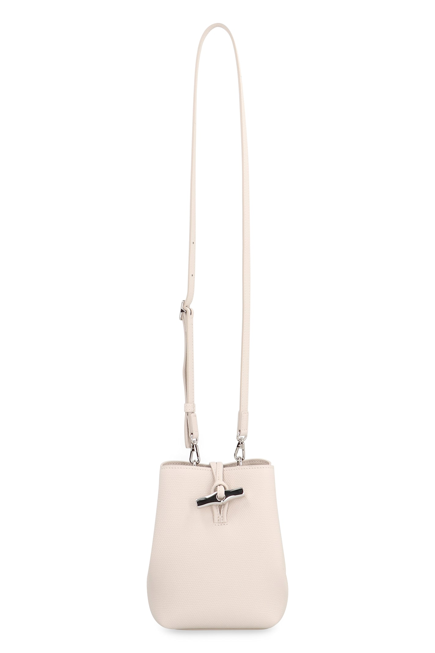 LONGCHAMP LE ROSEAU XS LEATHER BUCKET BAG 