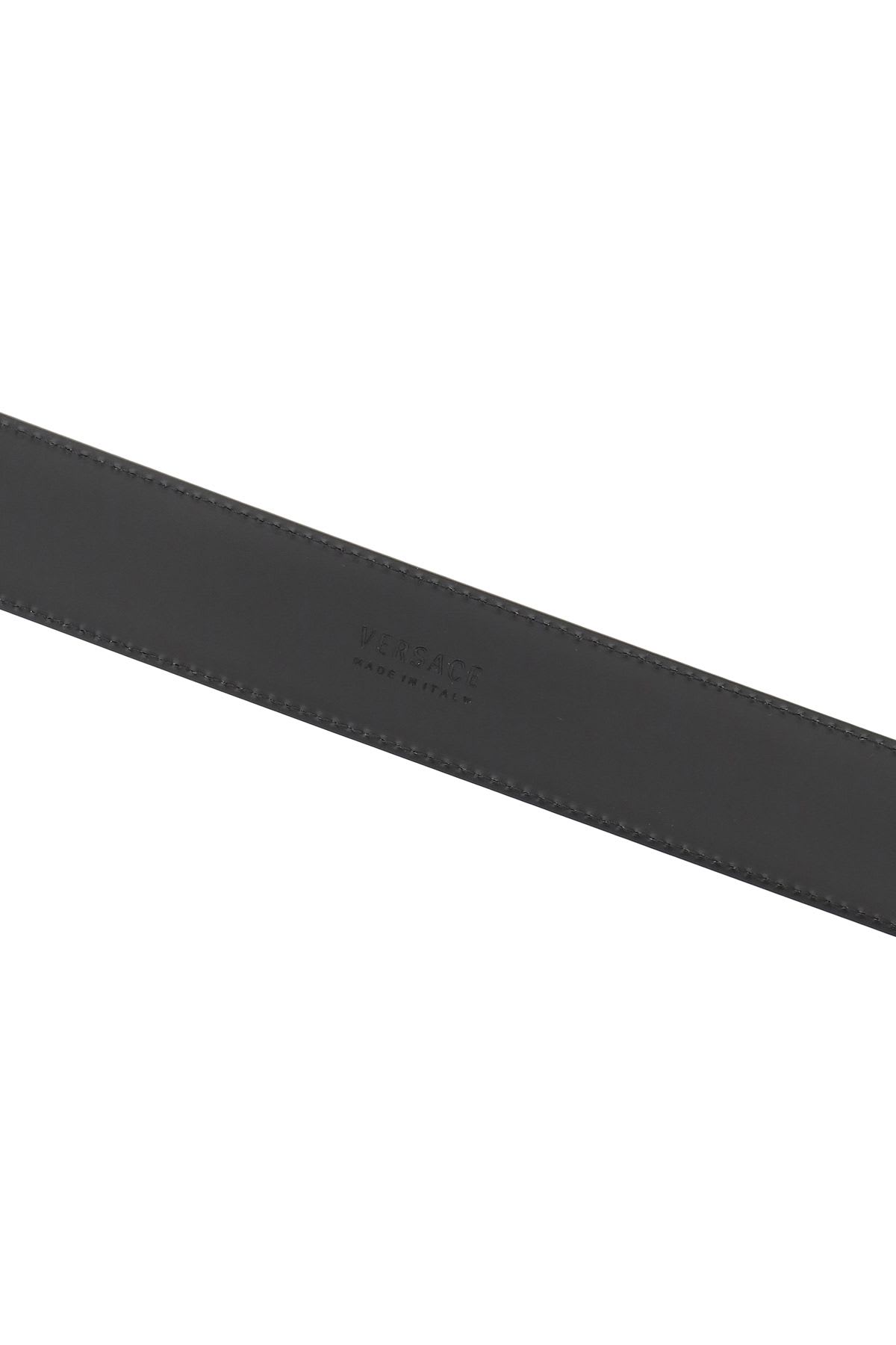 Shop Versace Black Leather Belt