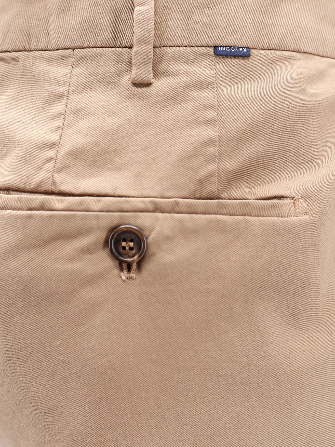 Incotex Pattern 54 Stretch Cotton Trouser With Pinces In Beige