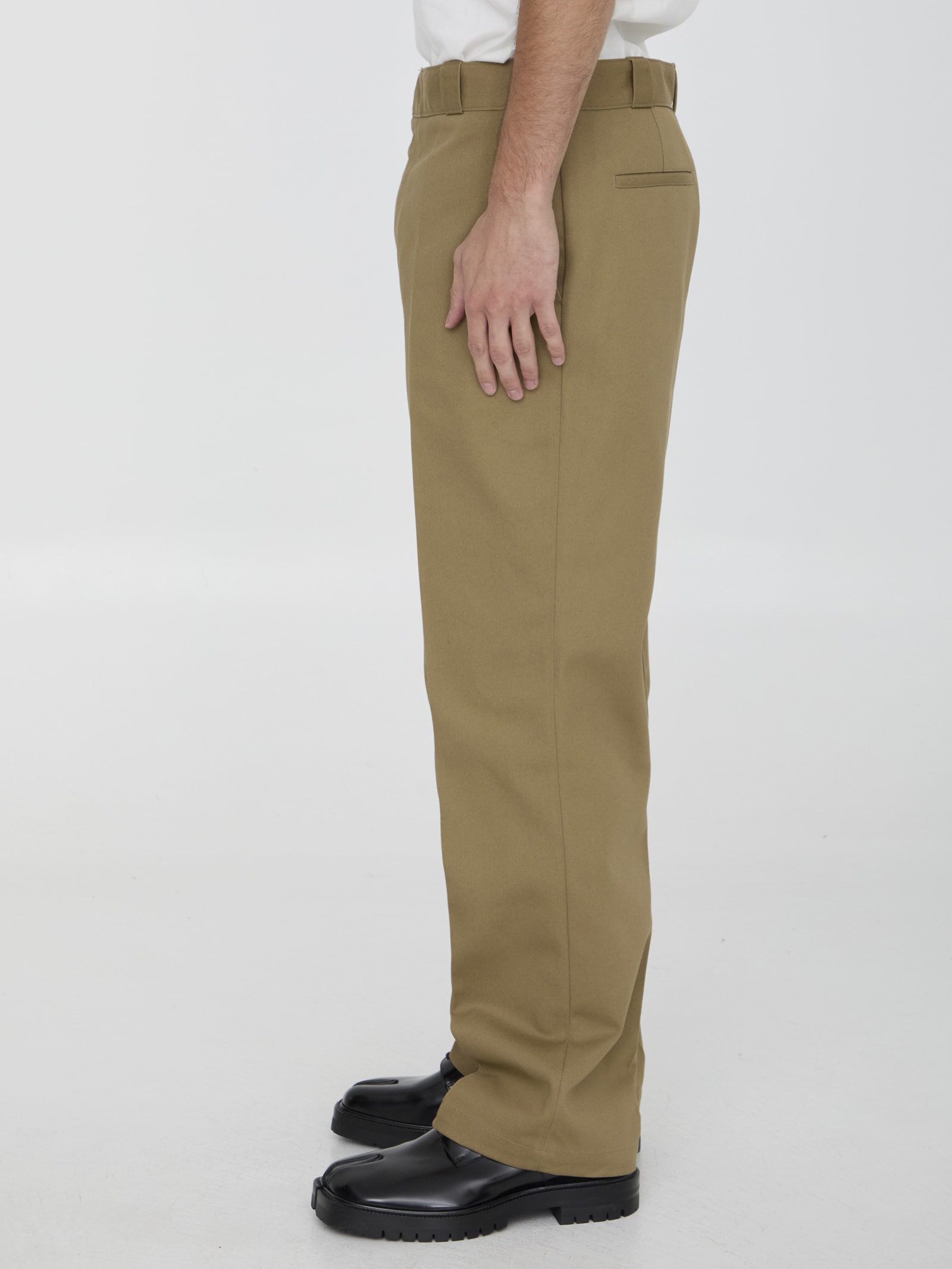 Shop Maison Margiela Pleated Trousers In Beige