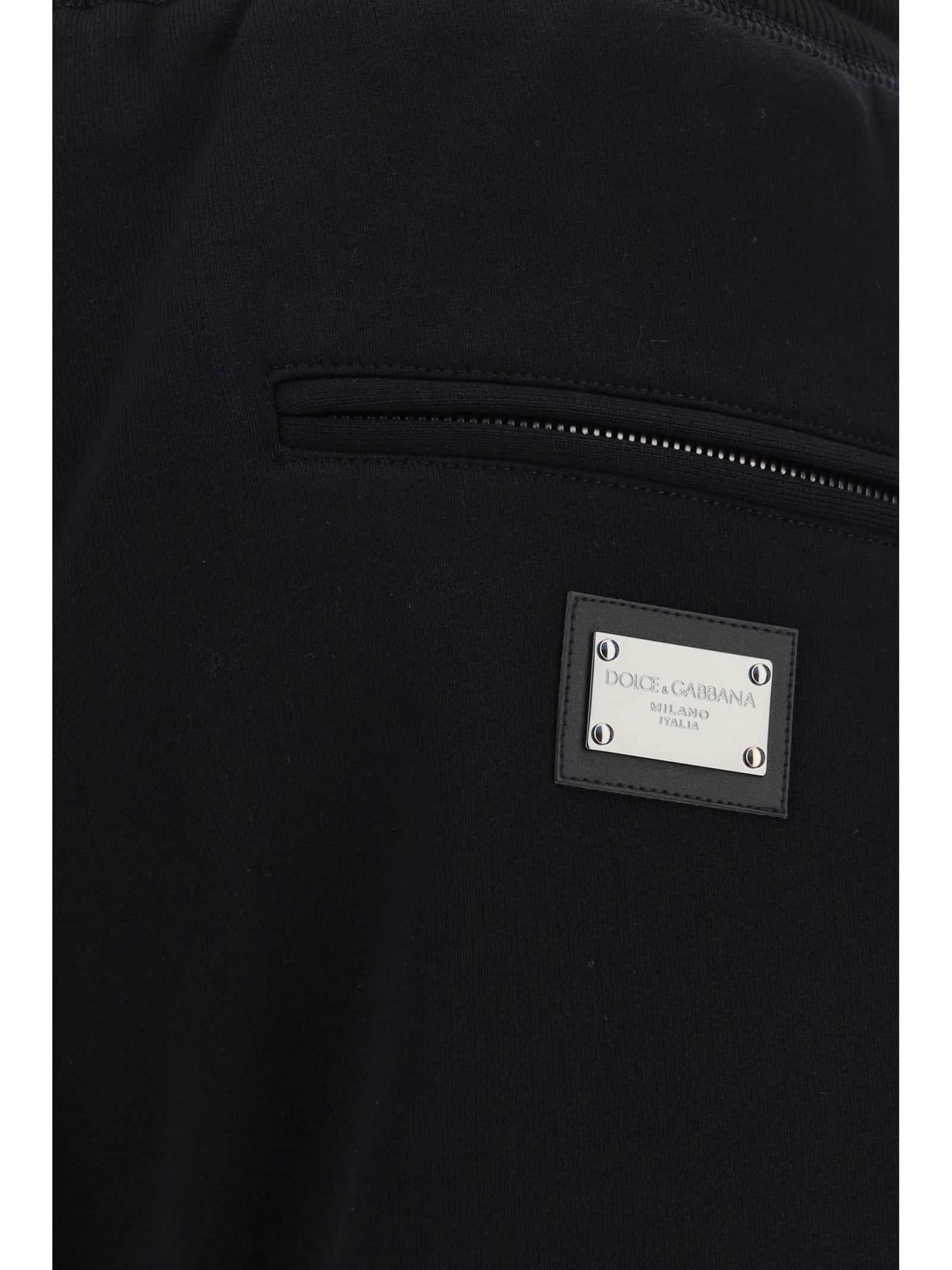 Dolce & Gabbana Dg Essential Technical Jersey Track Trousers In Nero