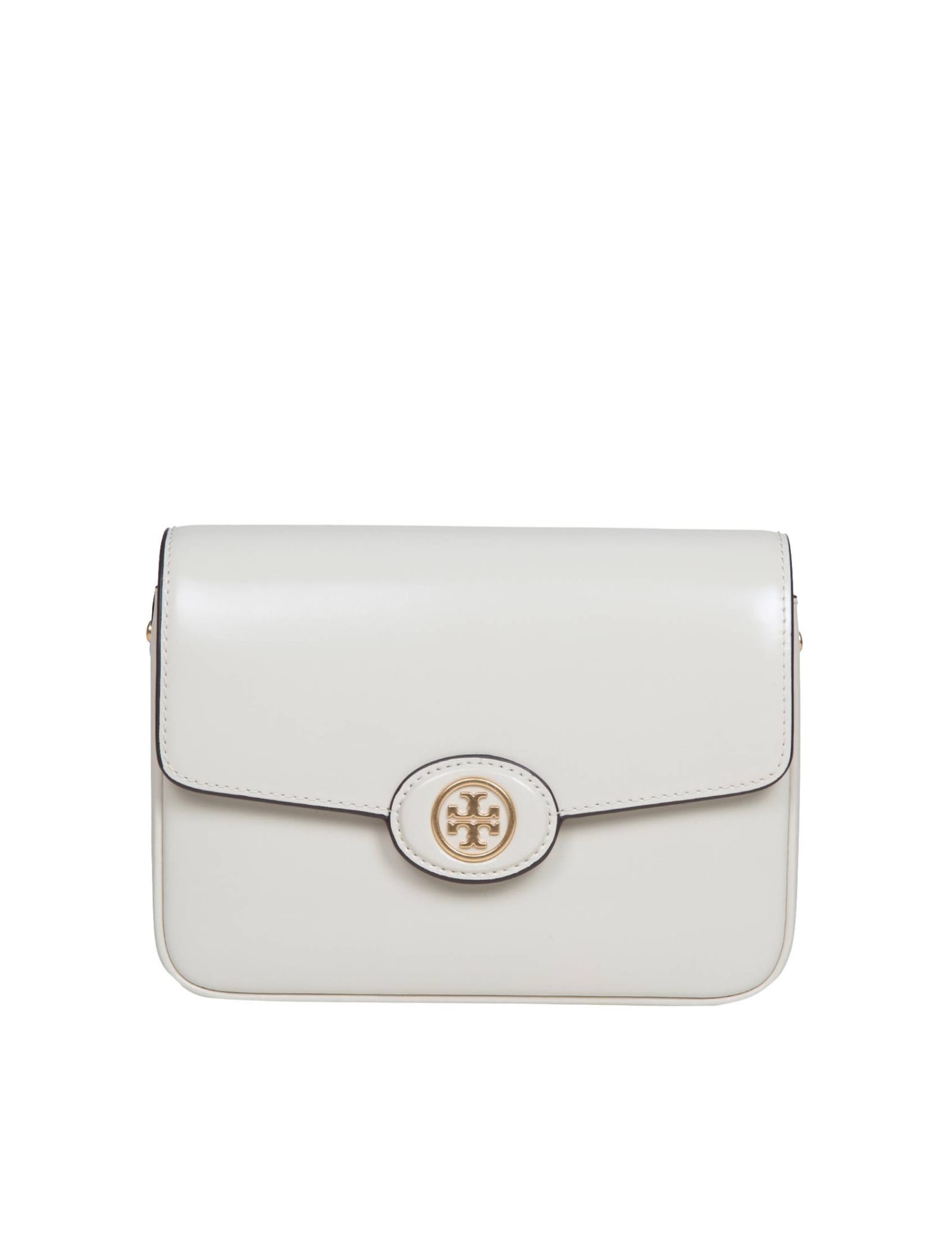 Tory Burch Robinson Bag In Brushed Leather Color Butter In Gray