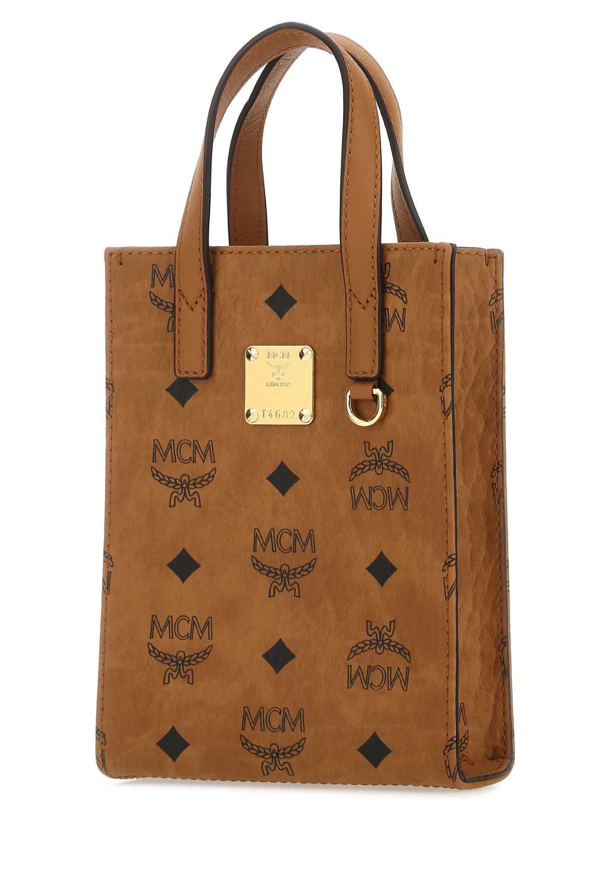 Shop Mcm Printed Fabric Handbag In Co
