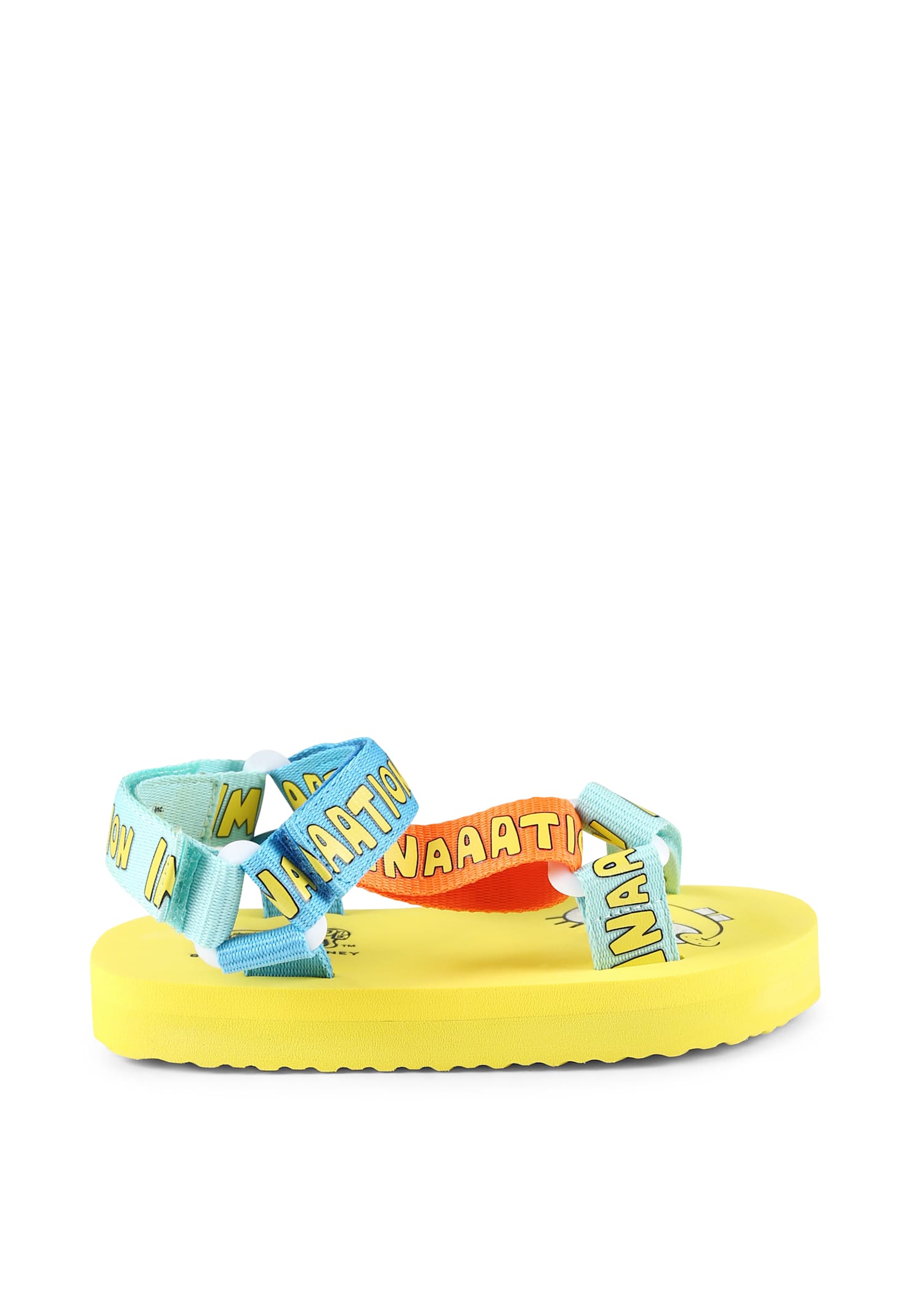 Stella Mccartney Yellow Sandals For Kids With Spongebob In Yellow