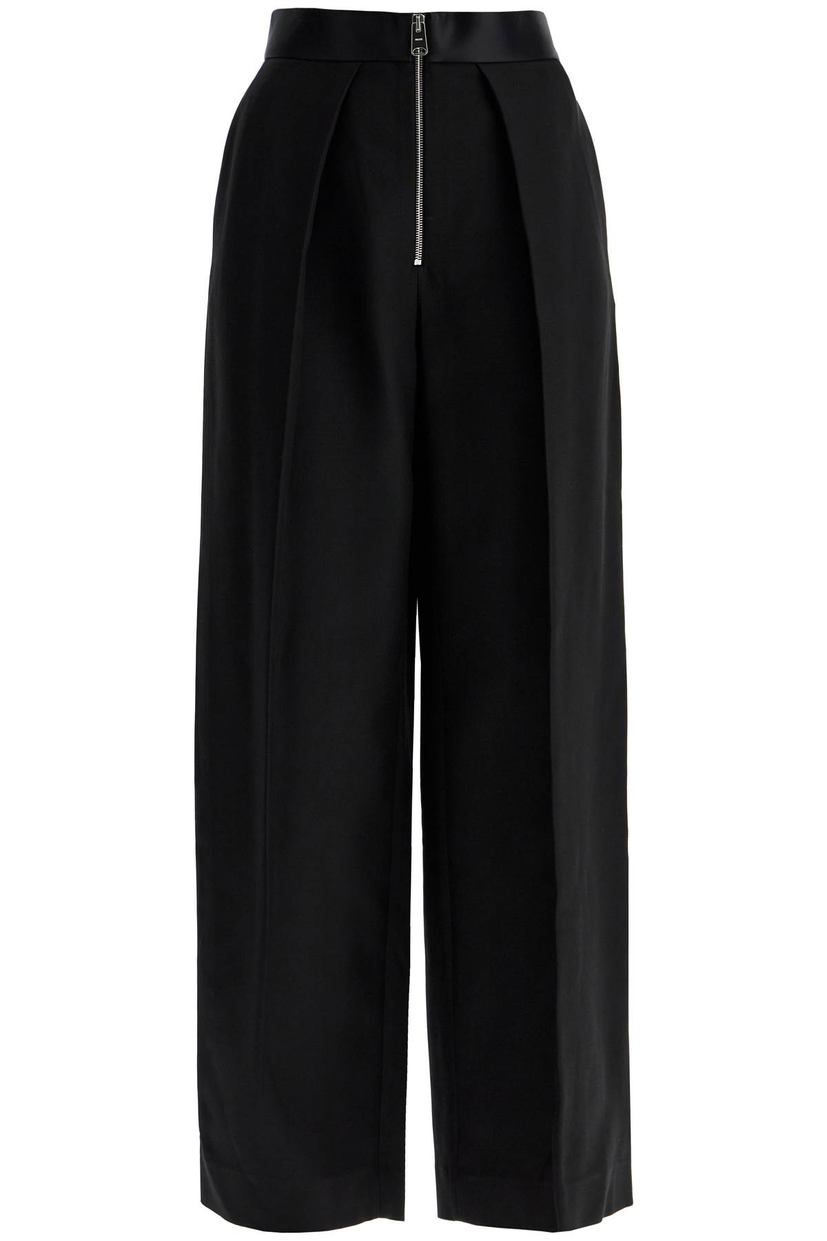 Shop Khaite Marine Pleated Pants With In Black (black)