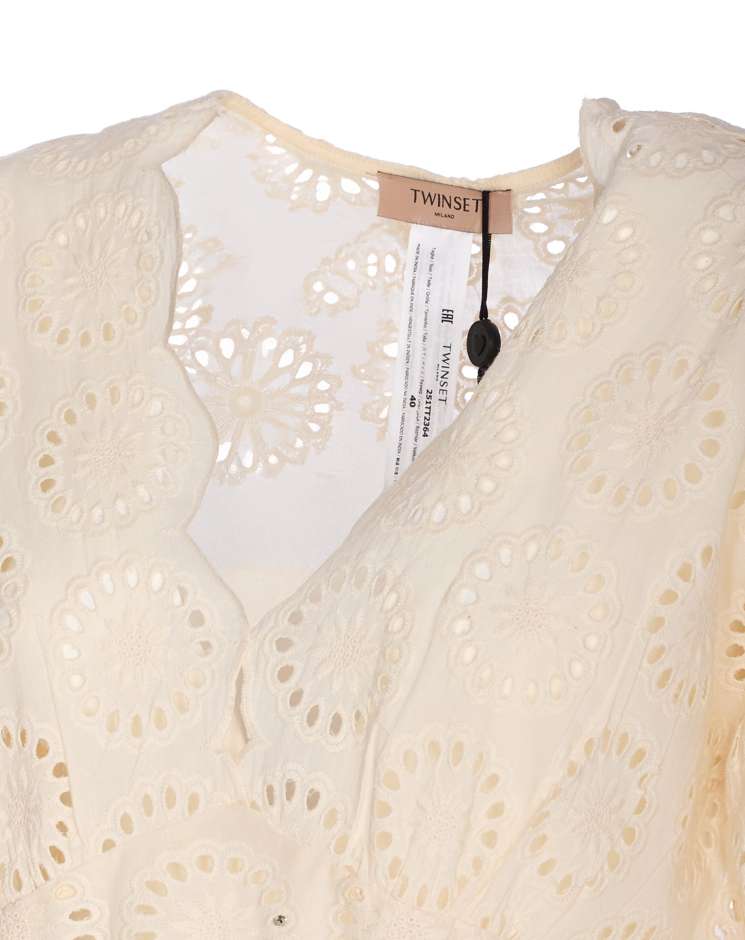 Shop Twinset Embroidered Shirt In White