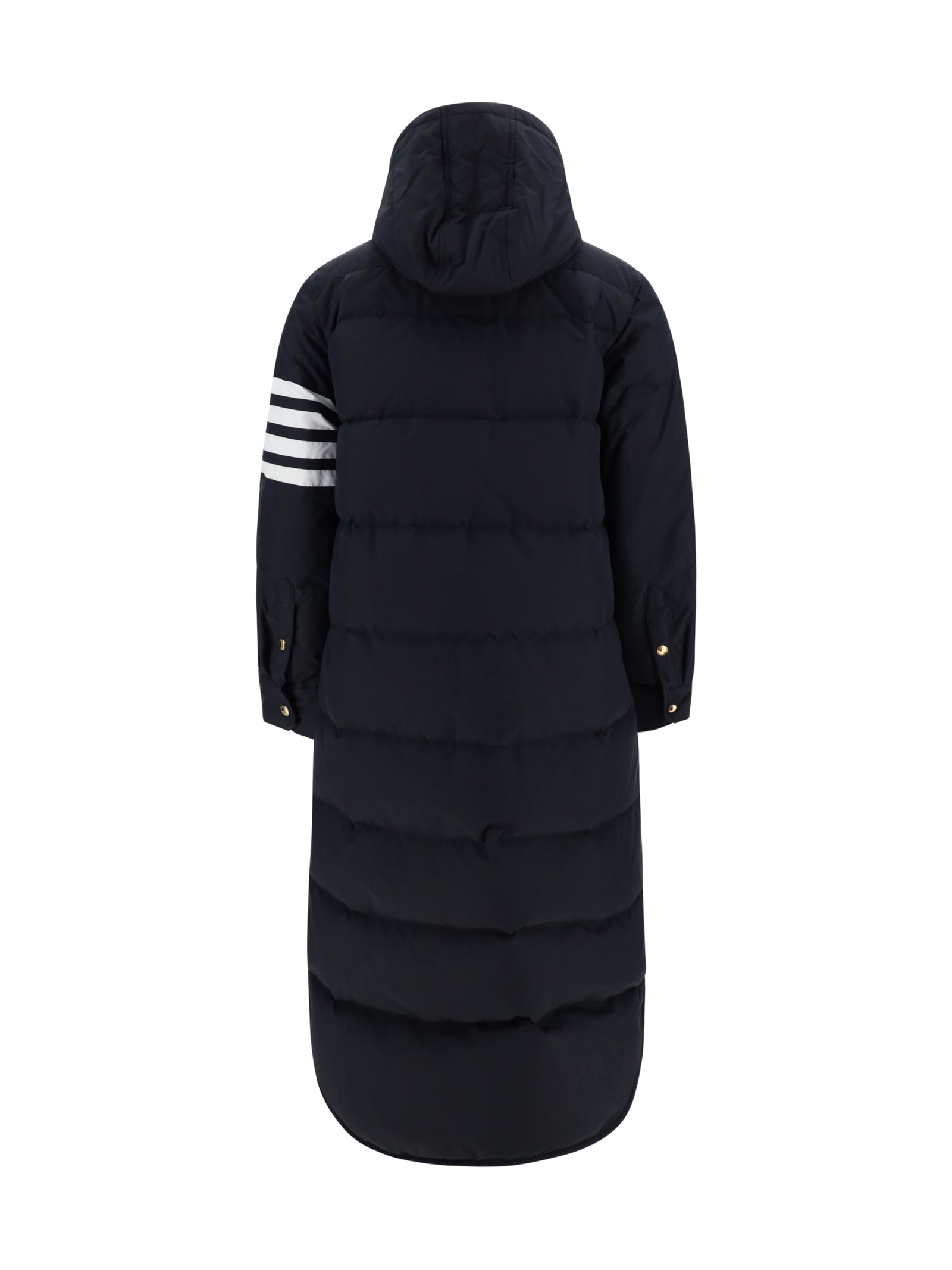 Shop Thom Browne Oversized Down Jacket In Navy