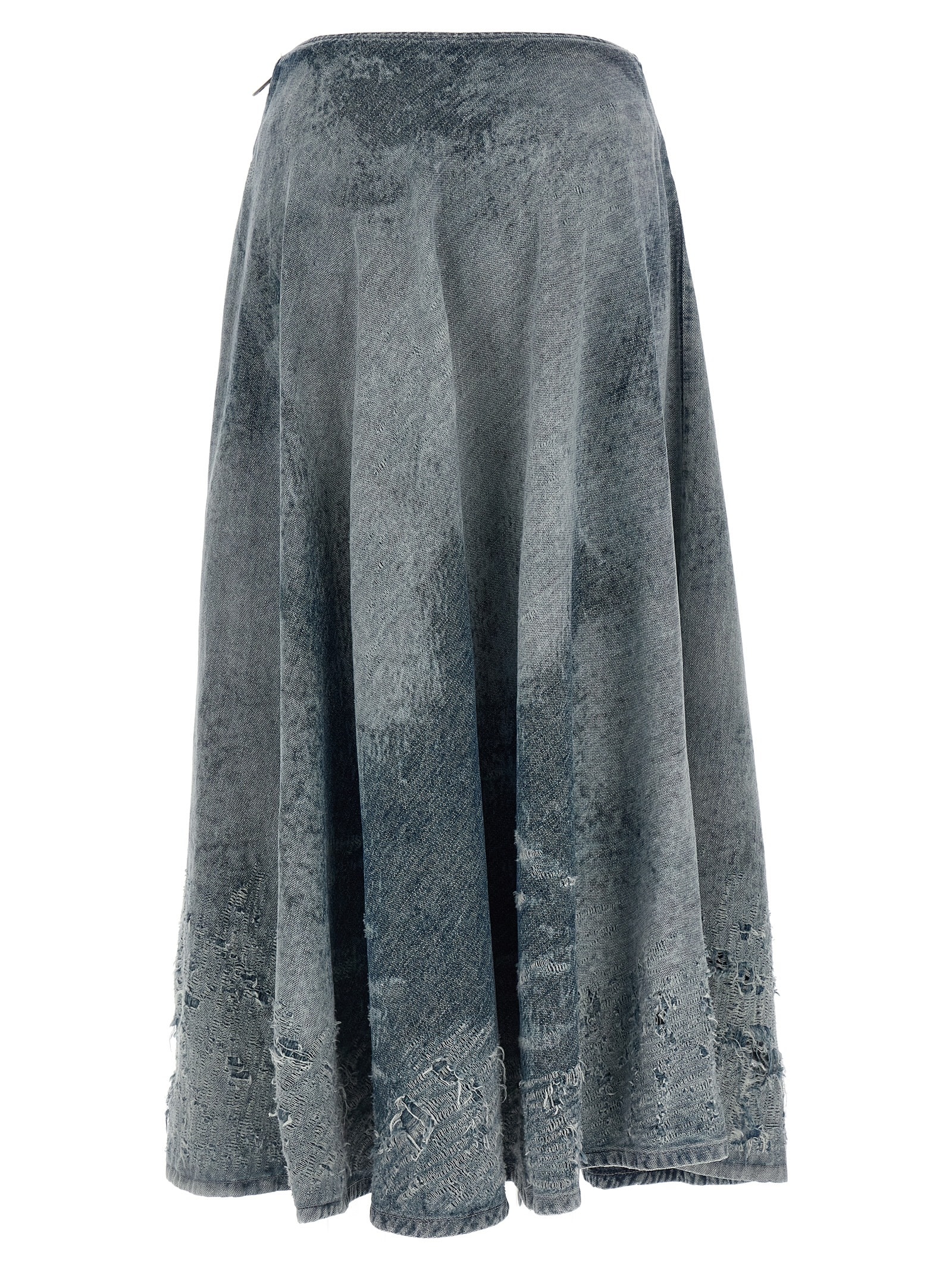 Diesel High Waist Distressed Skirt Collection In Gray