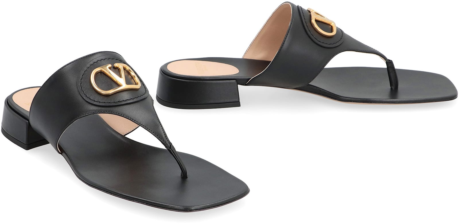Valentino Vlogo Signature Leather Sandal