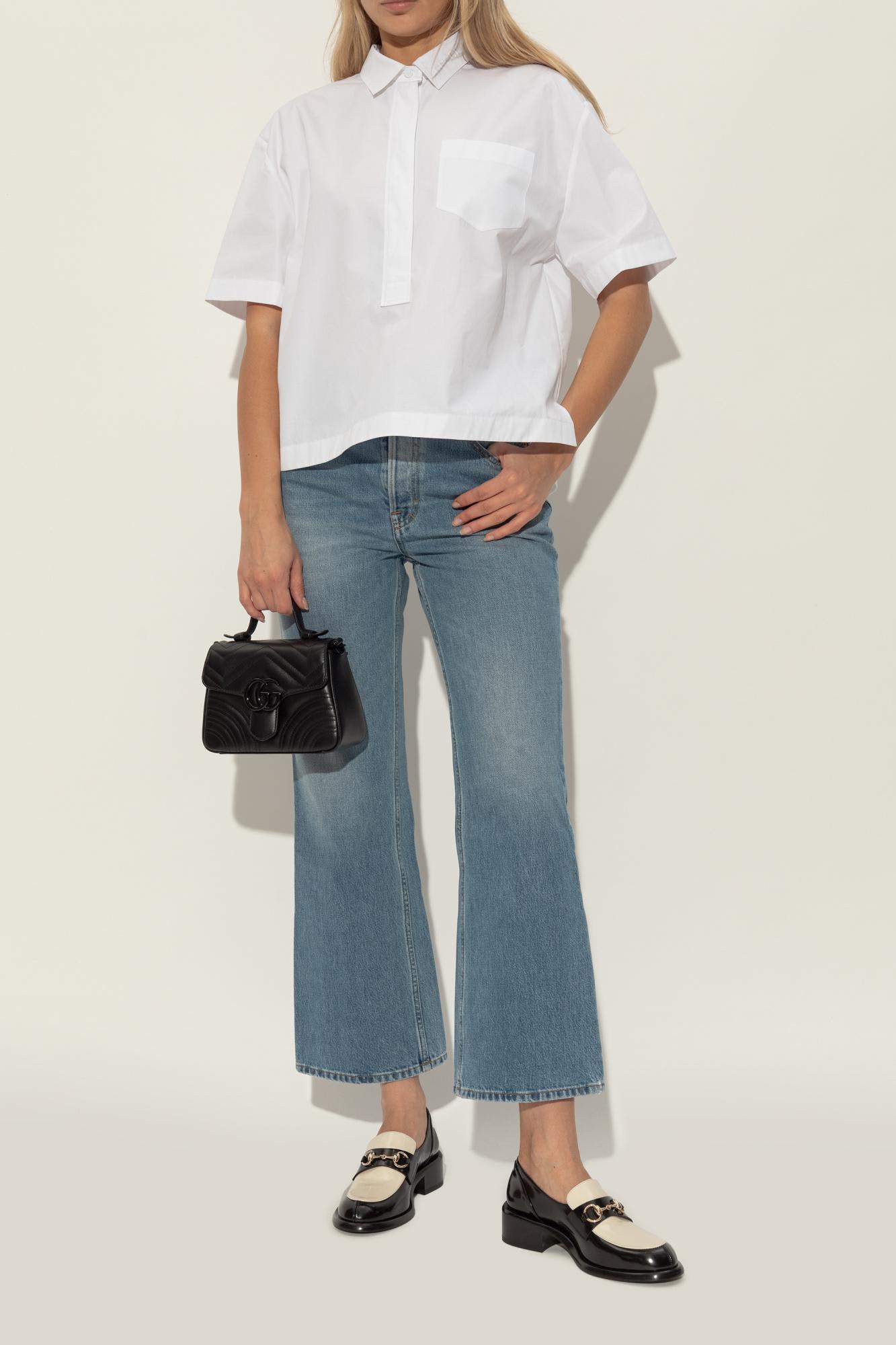 Gucci Two-tone Leather Loafers With Horsebit In Black