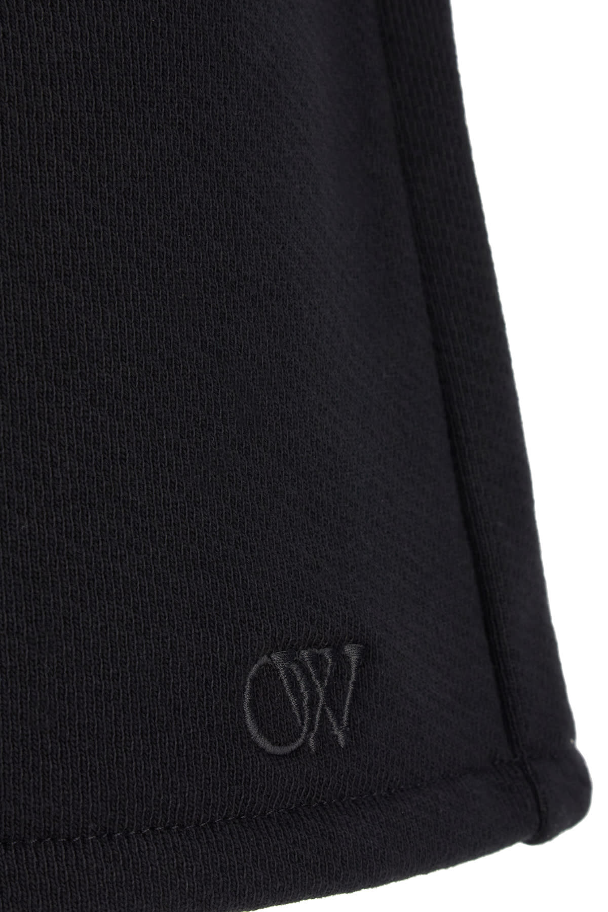 Shop Off-white Black Cotton Bermuda Shorts In Nero