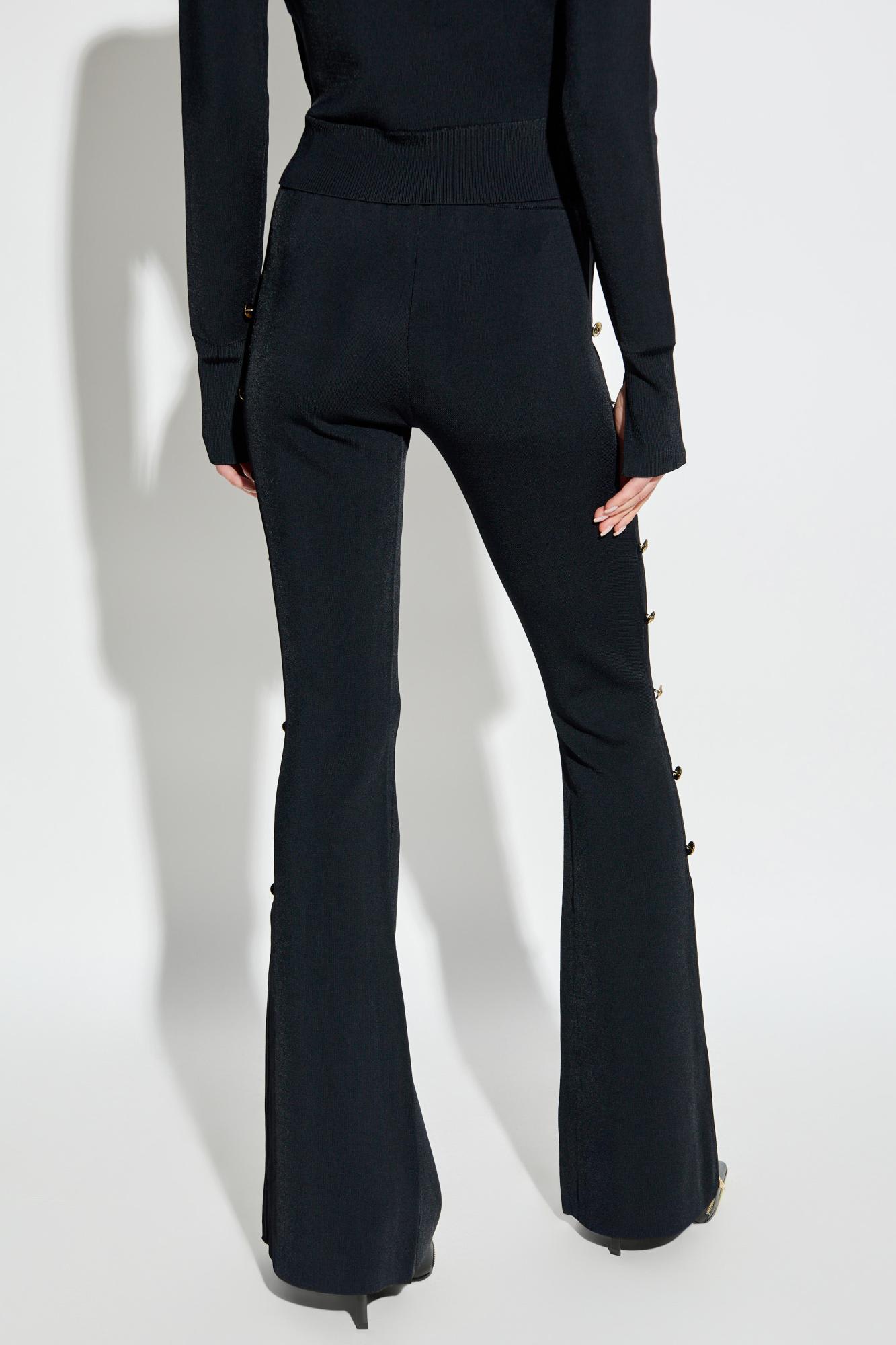 Shop Versace Jeans Couture Knit Pants In Black
