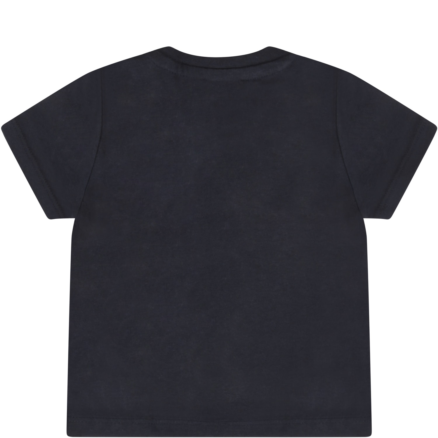 Shop Hugo Boss Blue T-shirt For Baby Boy With White Logo