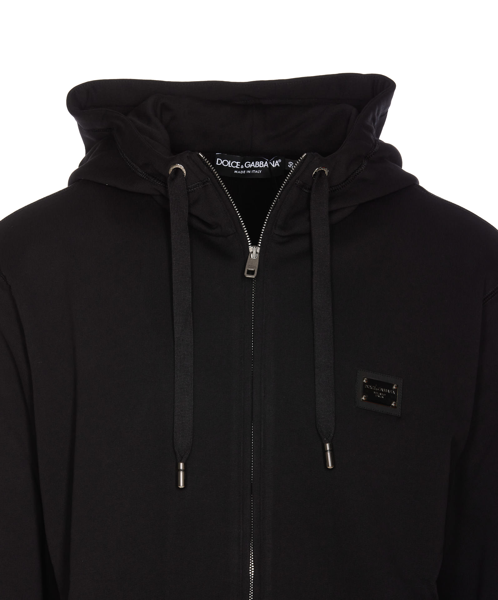 Shop Dolce & Gabbana Hooded Sweatshirt In Nero