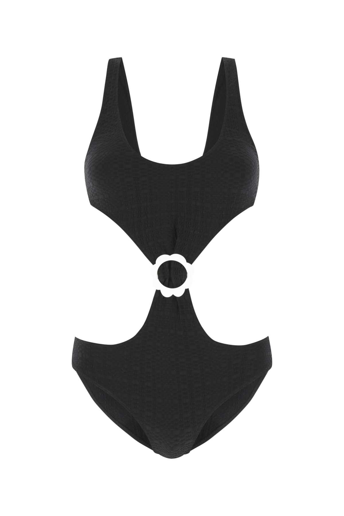 Lisa Marie Fernandez Black Stretch Terry Scallop Trikini