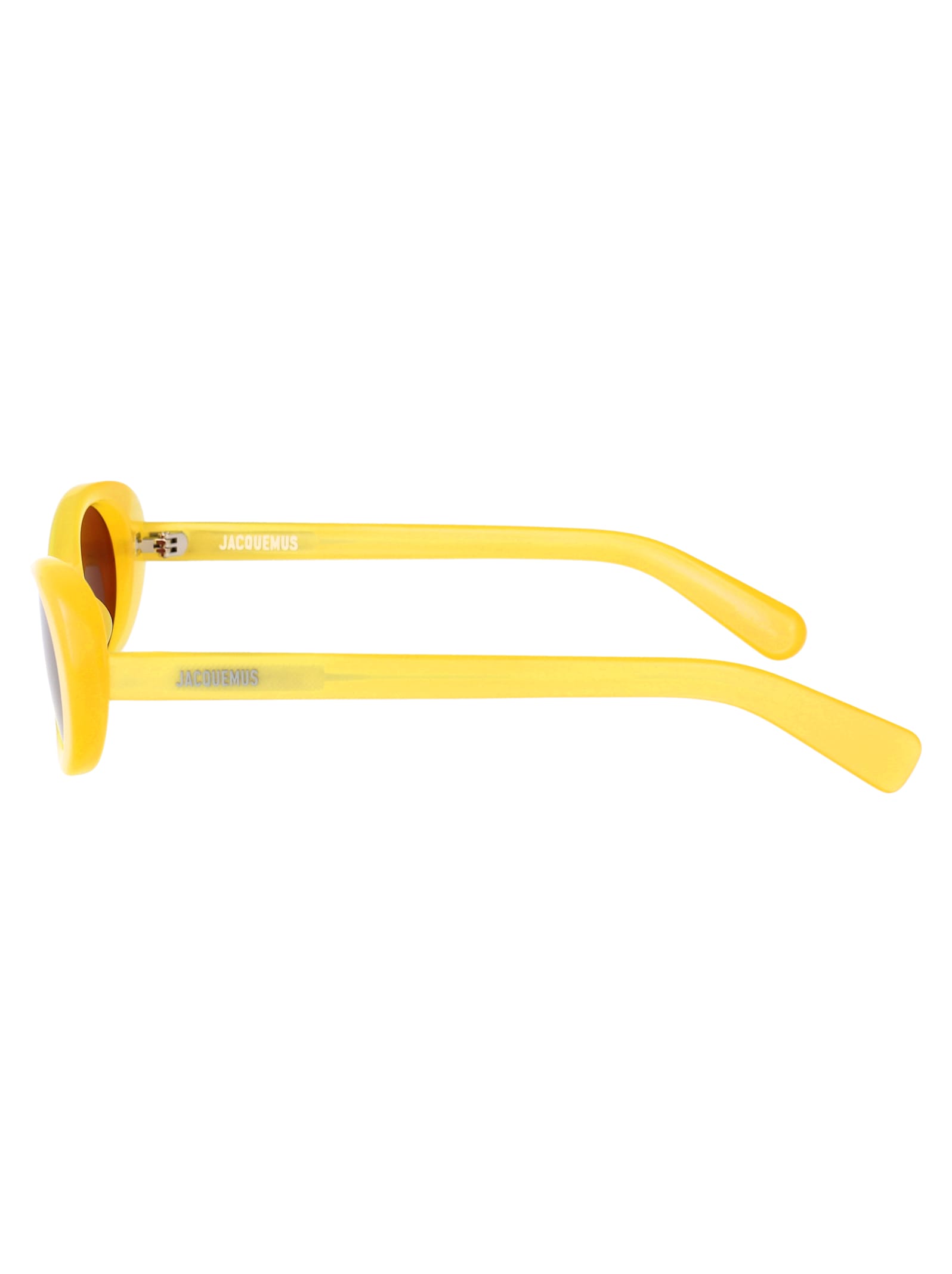 Jacquemus Oval-frame Sunglasses In Yellow