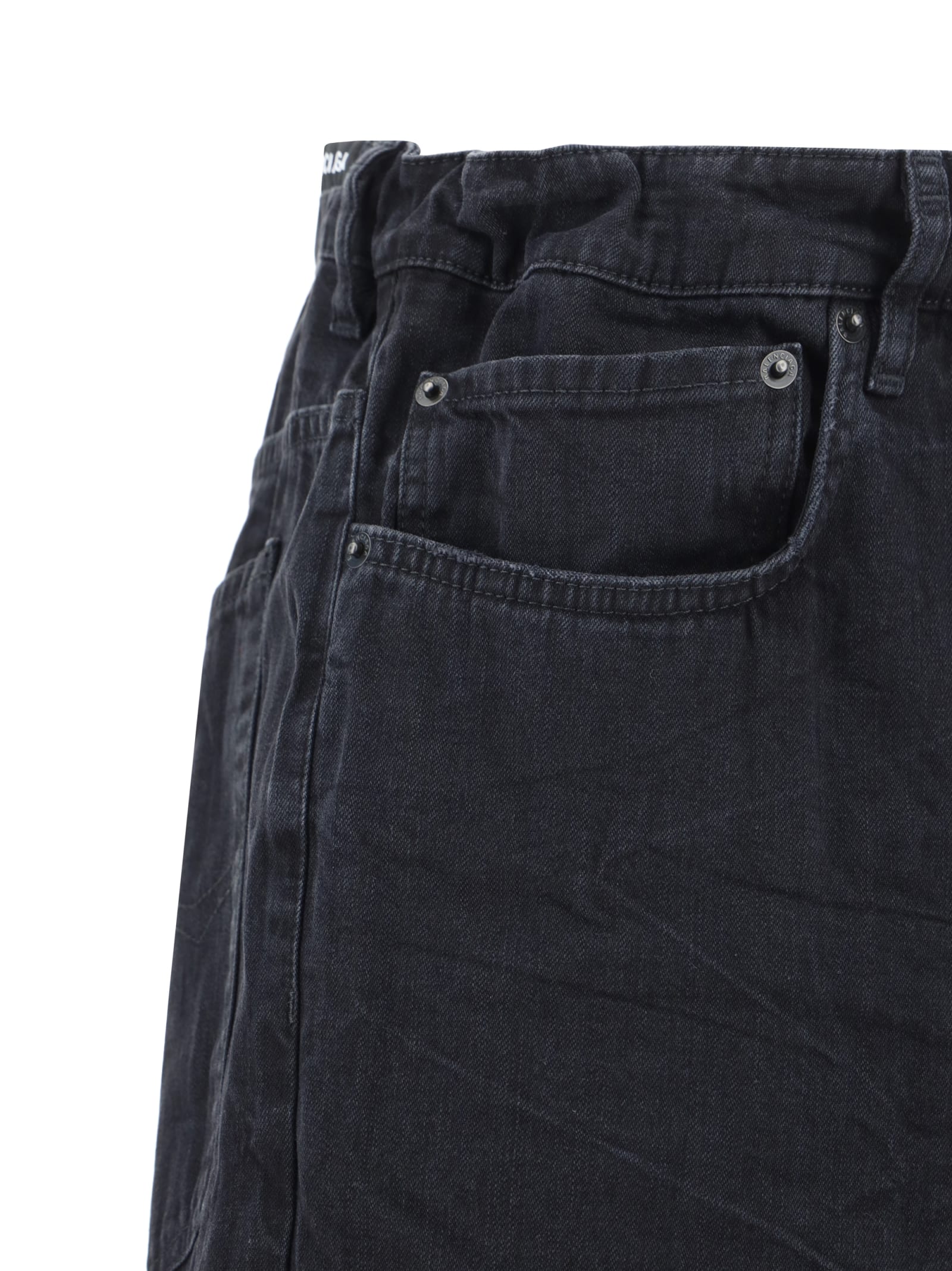Shop Balenciaga Denim Pants In Lightweight Black