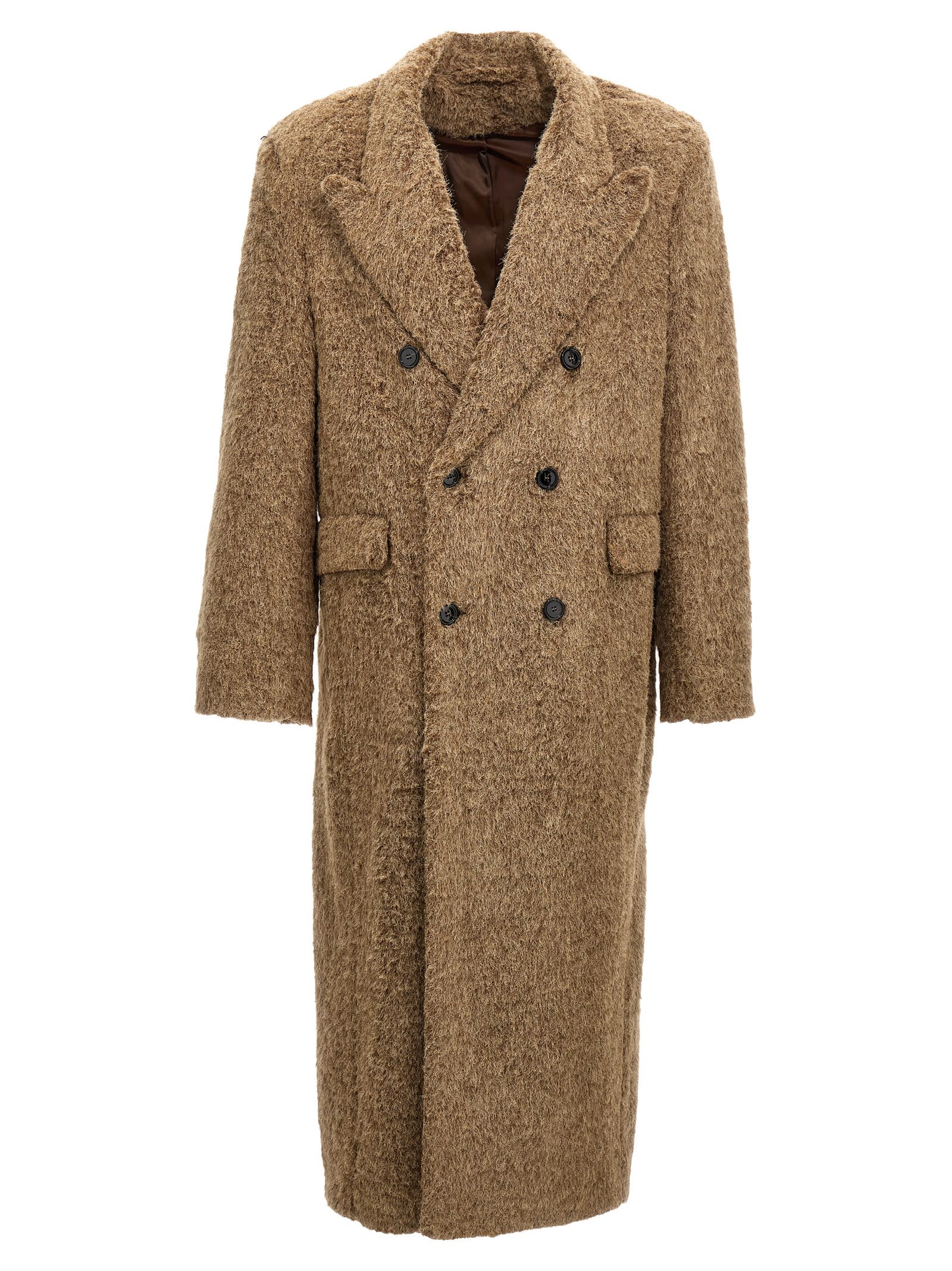 Shop Séfr Larry Coat In Beige