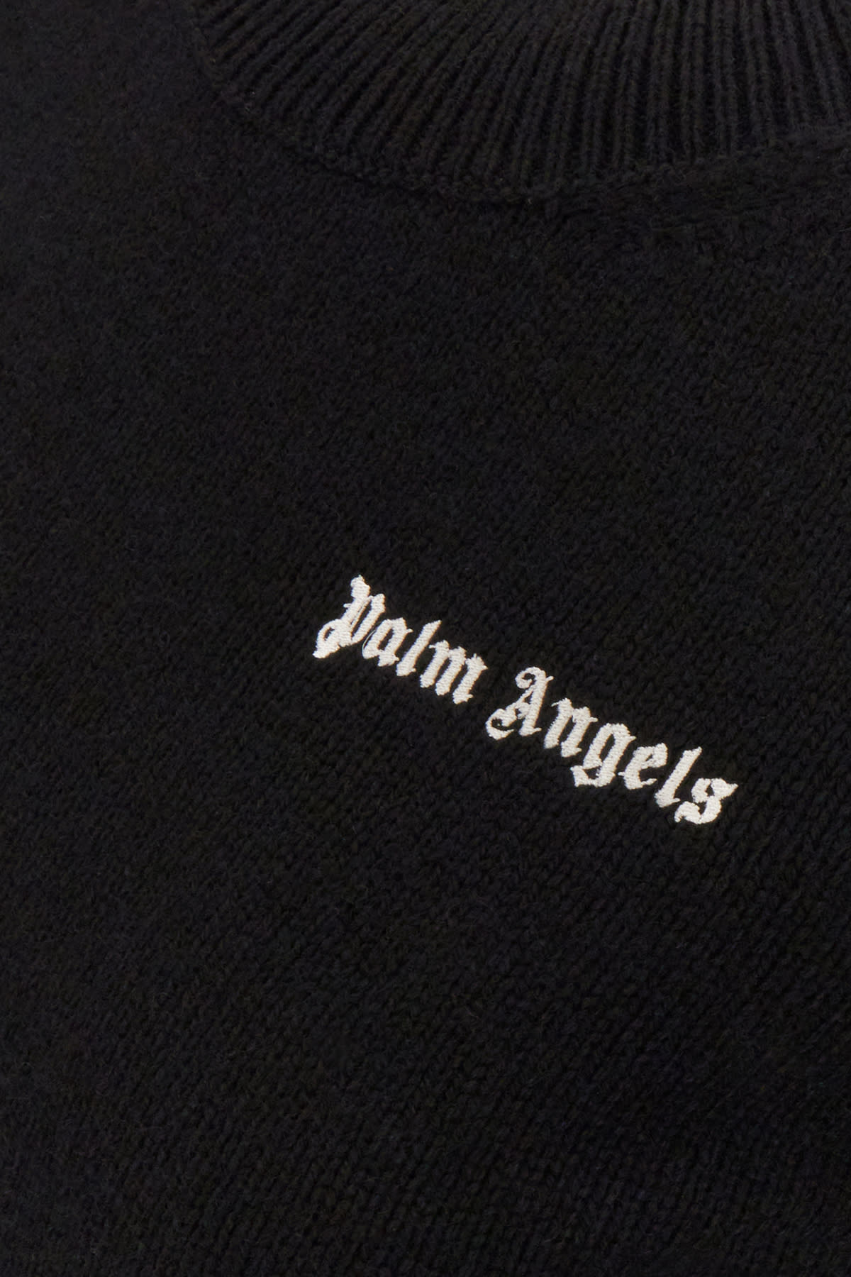 Shop Palm Angels Black Wool Blend Sweater In 1003