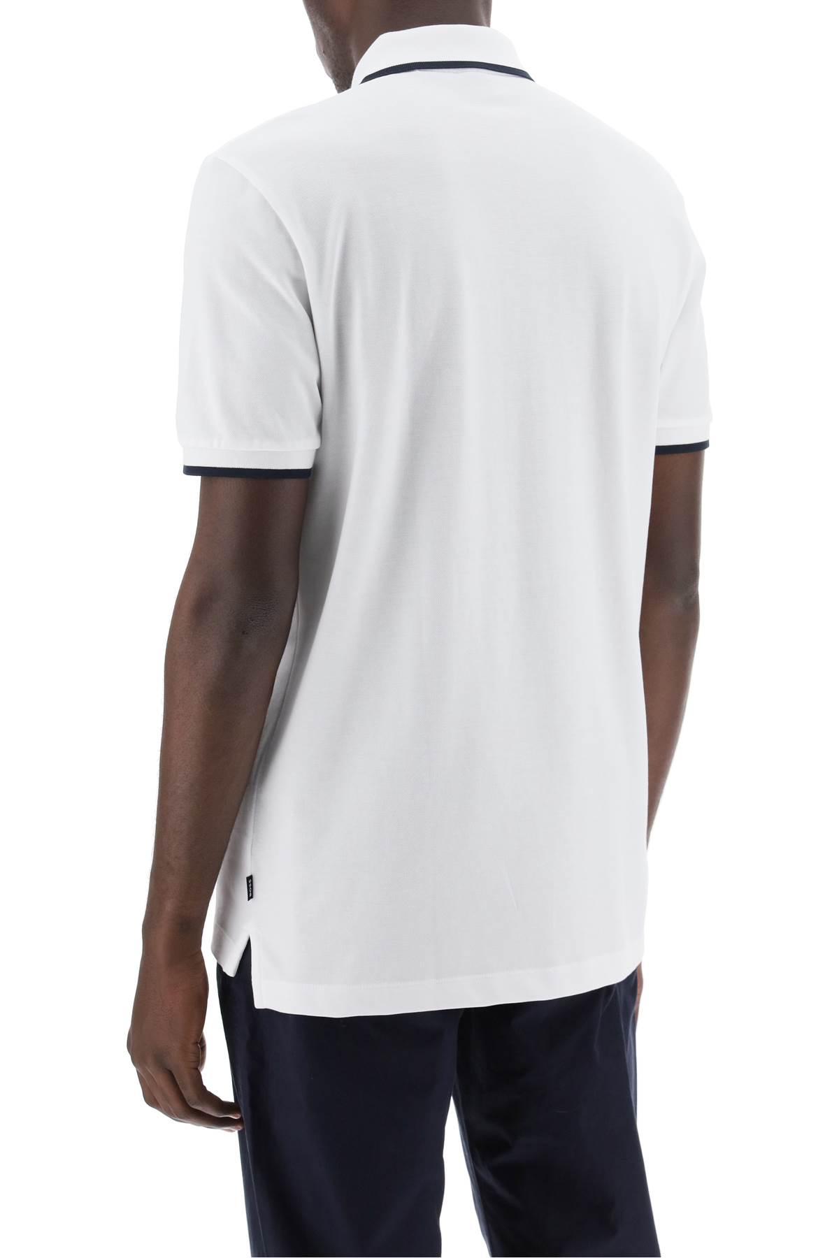 Hugo Boss Boss Parlay 190 Polo T Shirt White In Brown
