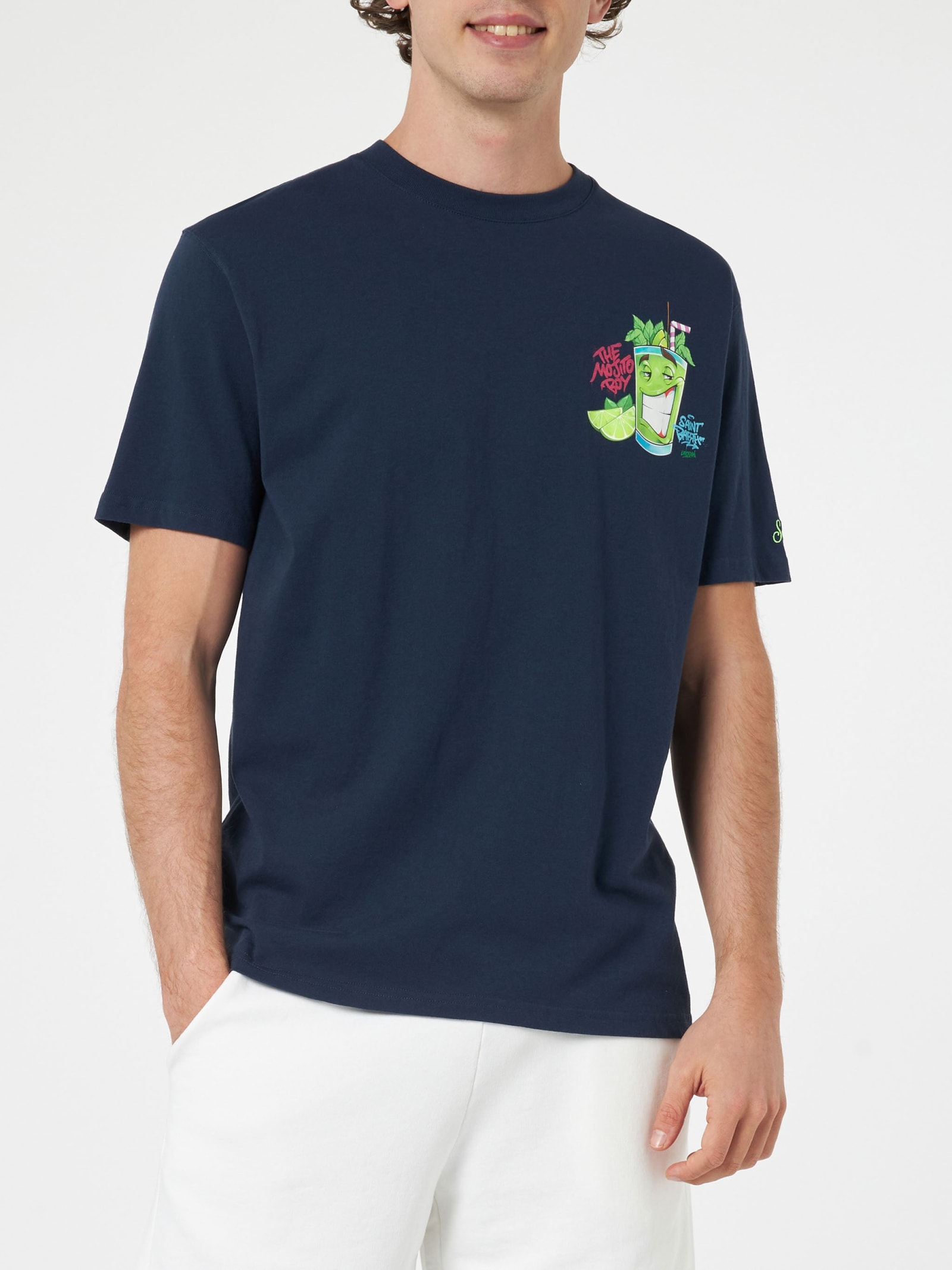 Mc2 Saint Barth Tshirt Man In Blue