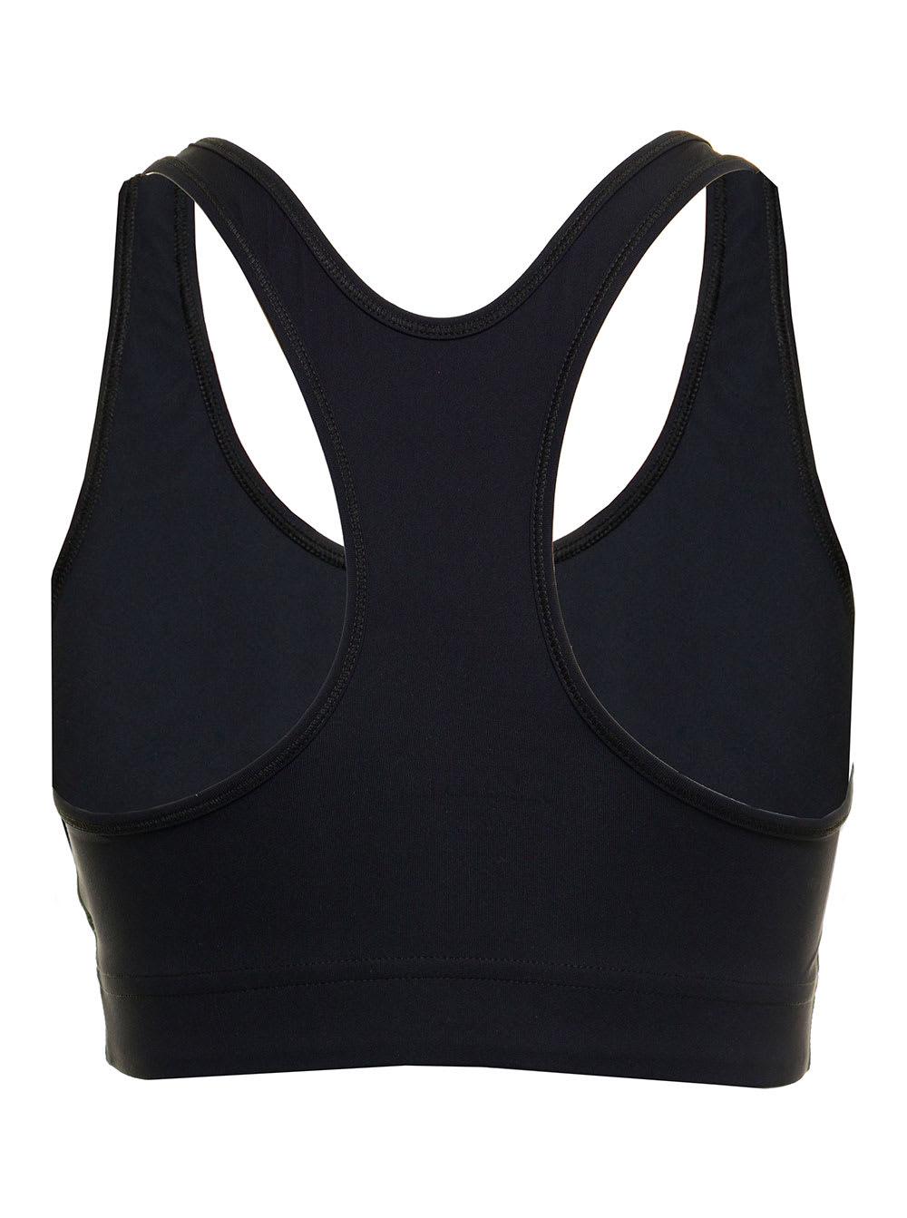 Shop Jil Sander Womans Blackstretch Fabric Top With Logo