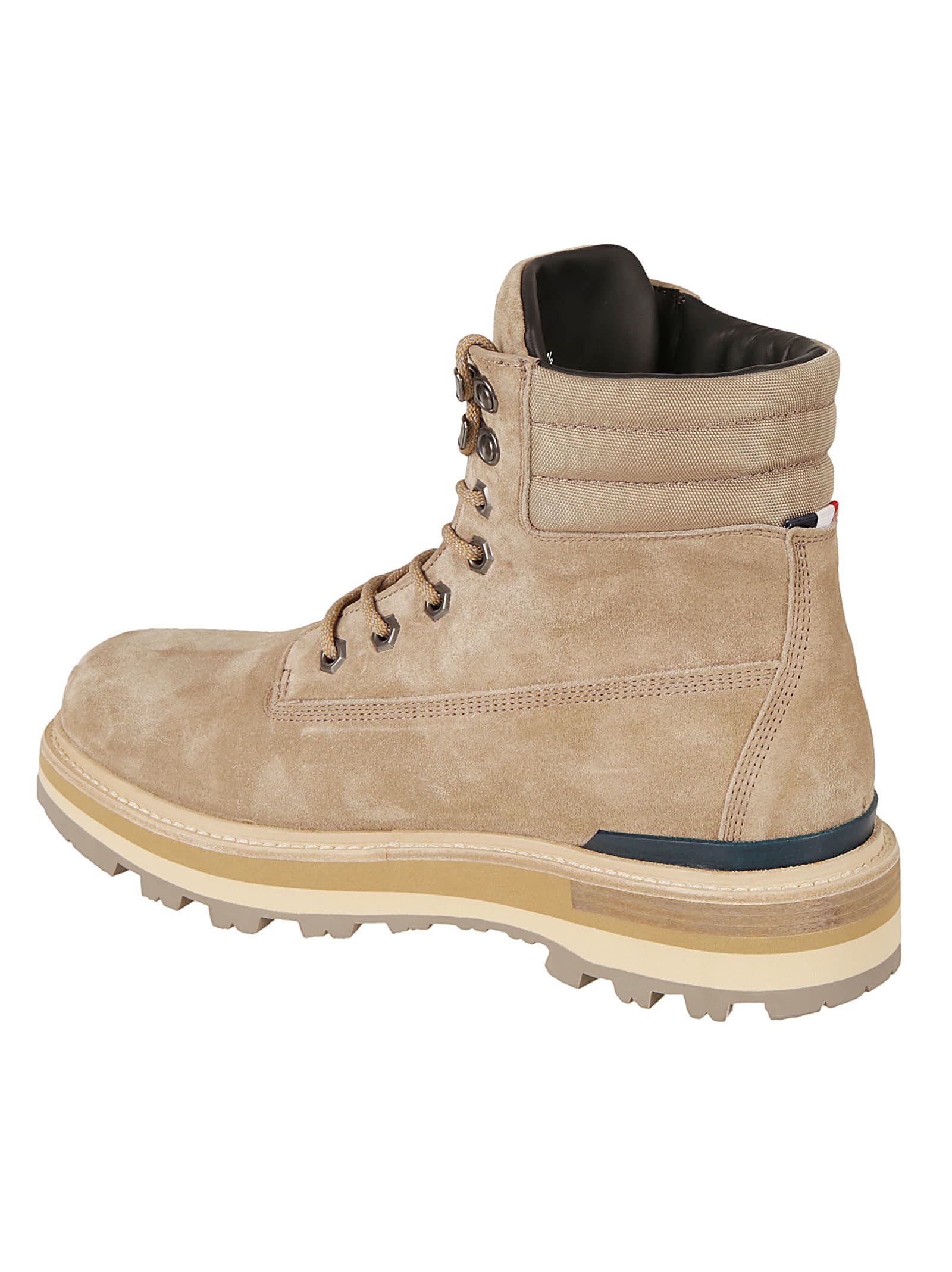 Shop Moncler Peka Hiking Boots In Medium Beige