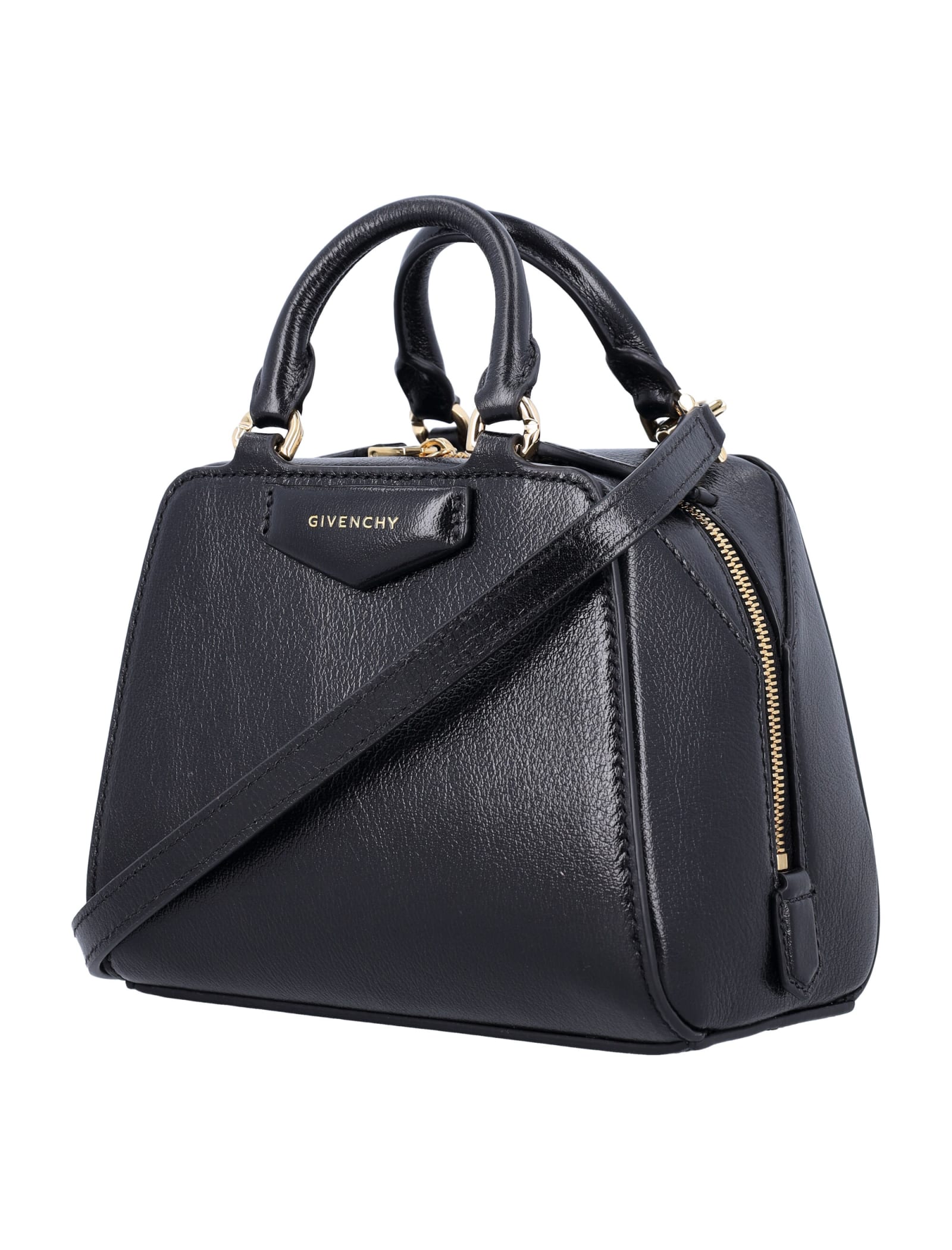 Shop Givenchy Antigona Cube Nano Bag In Black