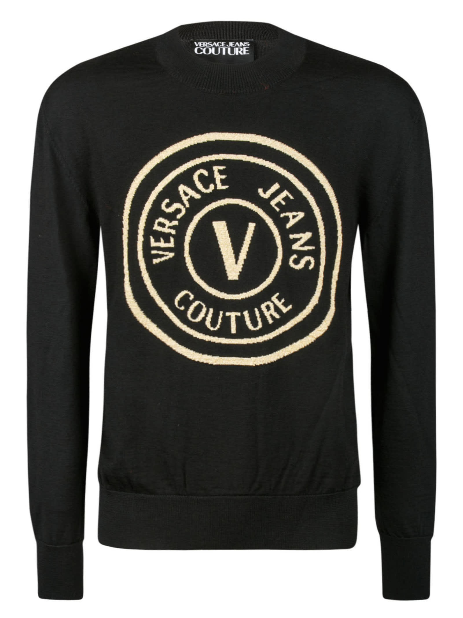 Versace Jeans Couture Round Emblem Lurex Sweater