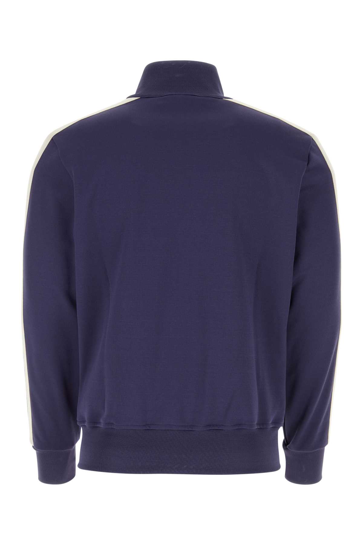 Palm Angels Blue Polyester Sweatshirt In Navyblue
