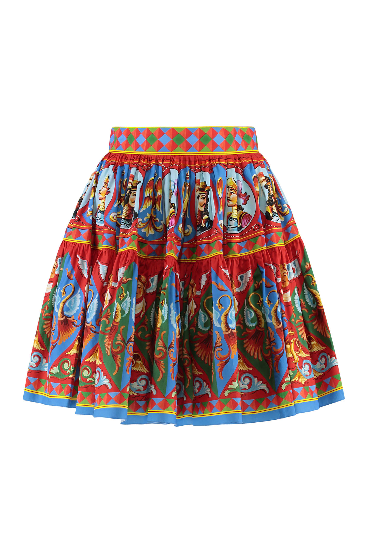 Dolce & Gabbana Printed Cotton Mini Skirt