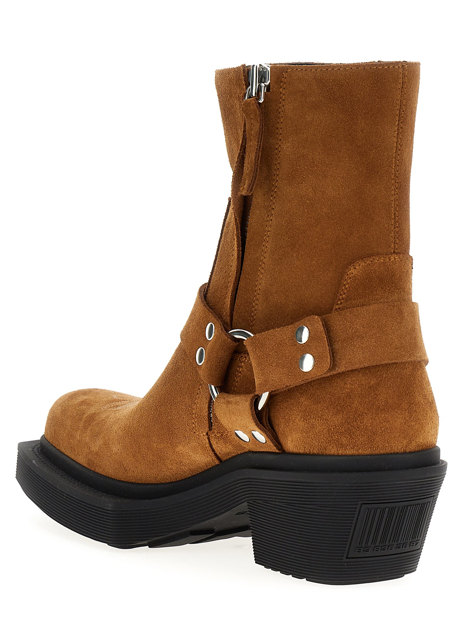Shop Vtmnts Neo Western Harness Ankle Boots In Brown
