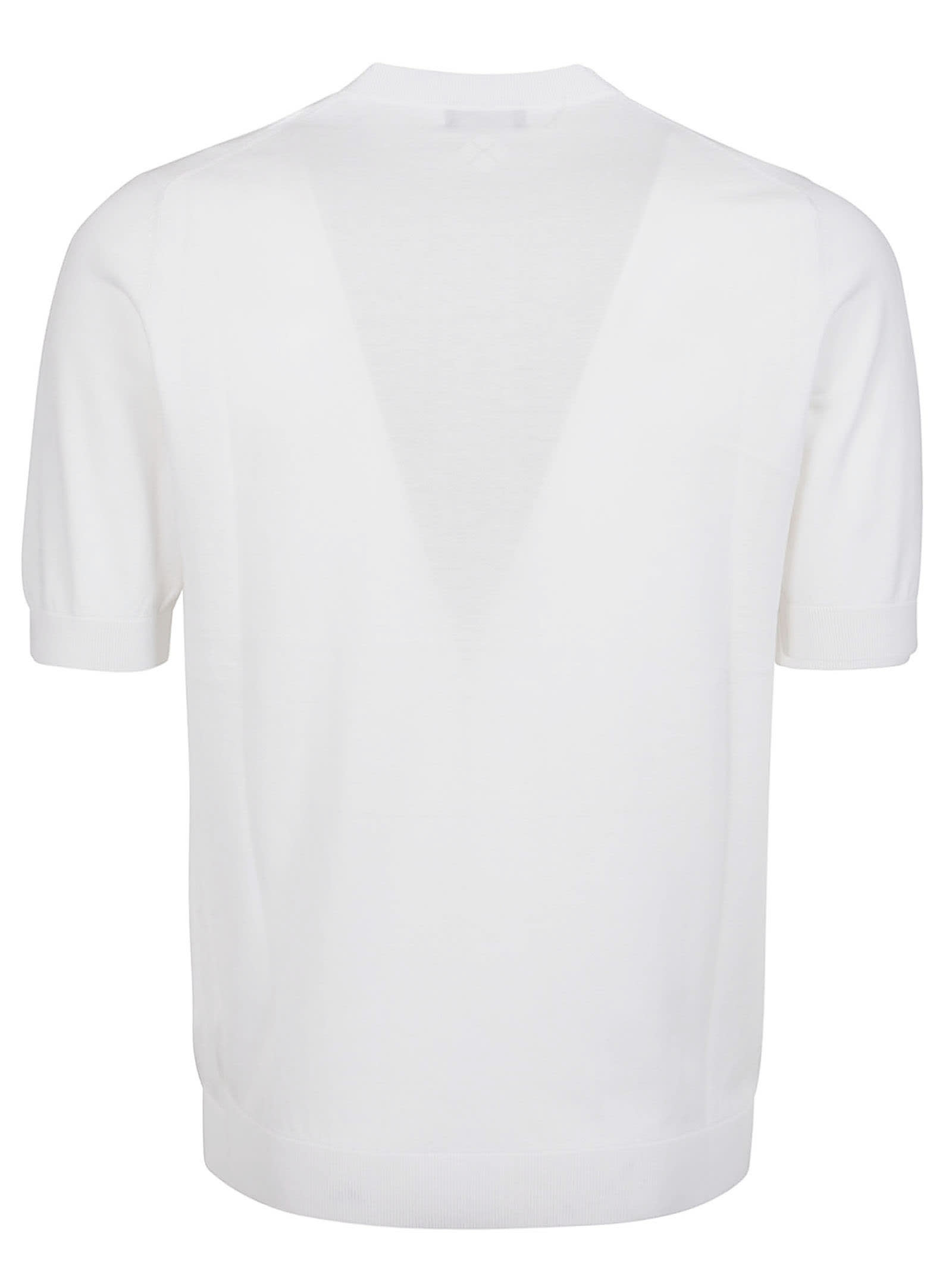 Shop Ballantyne Plain T-shirt In Optical White