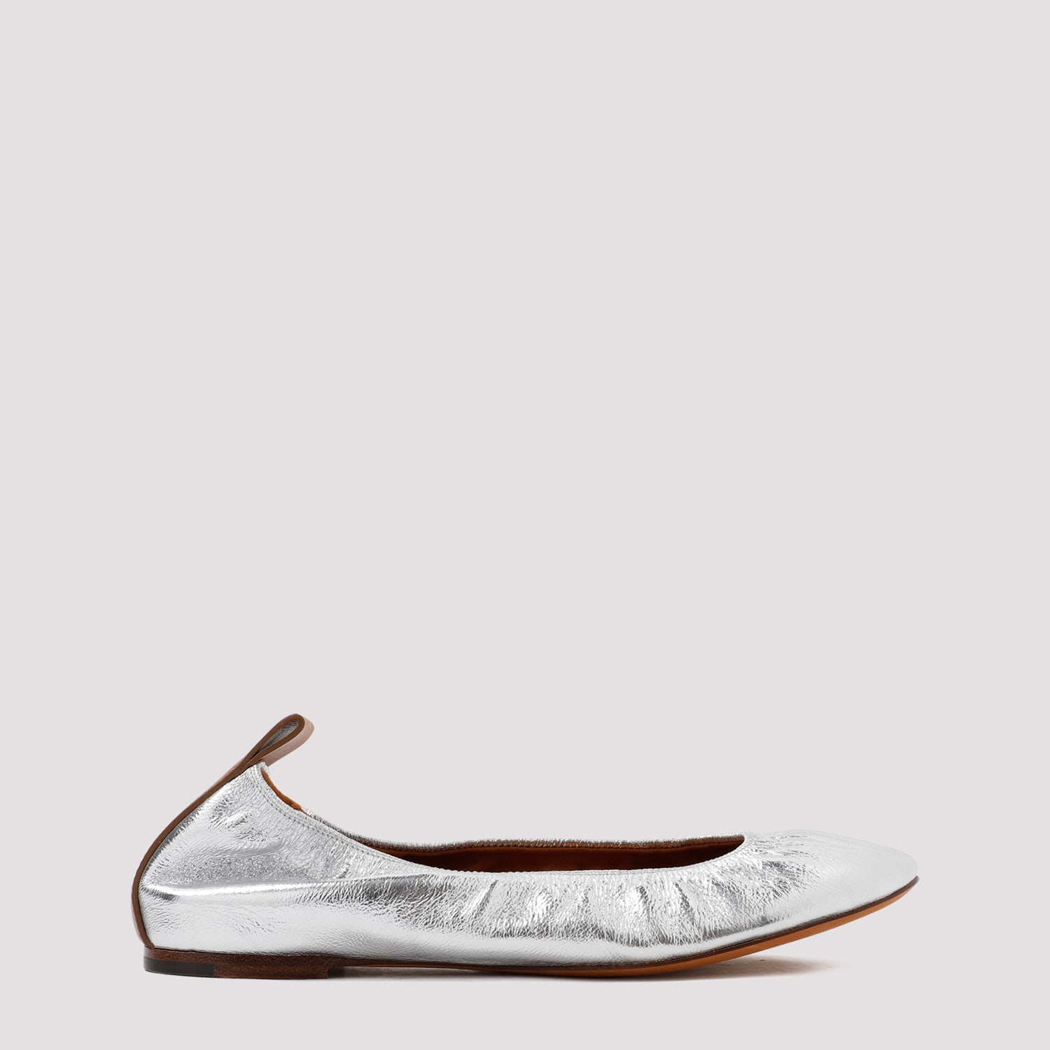 Shop Lanvin Ballerina In Silver