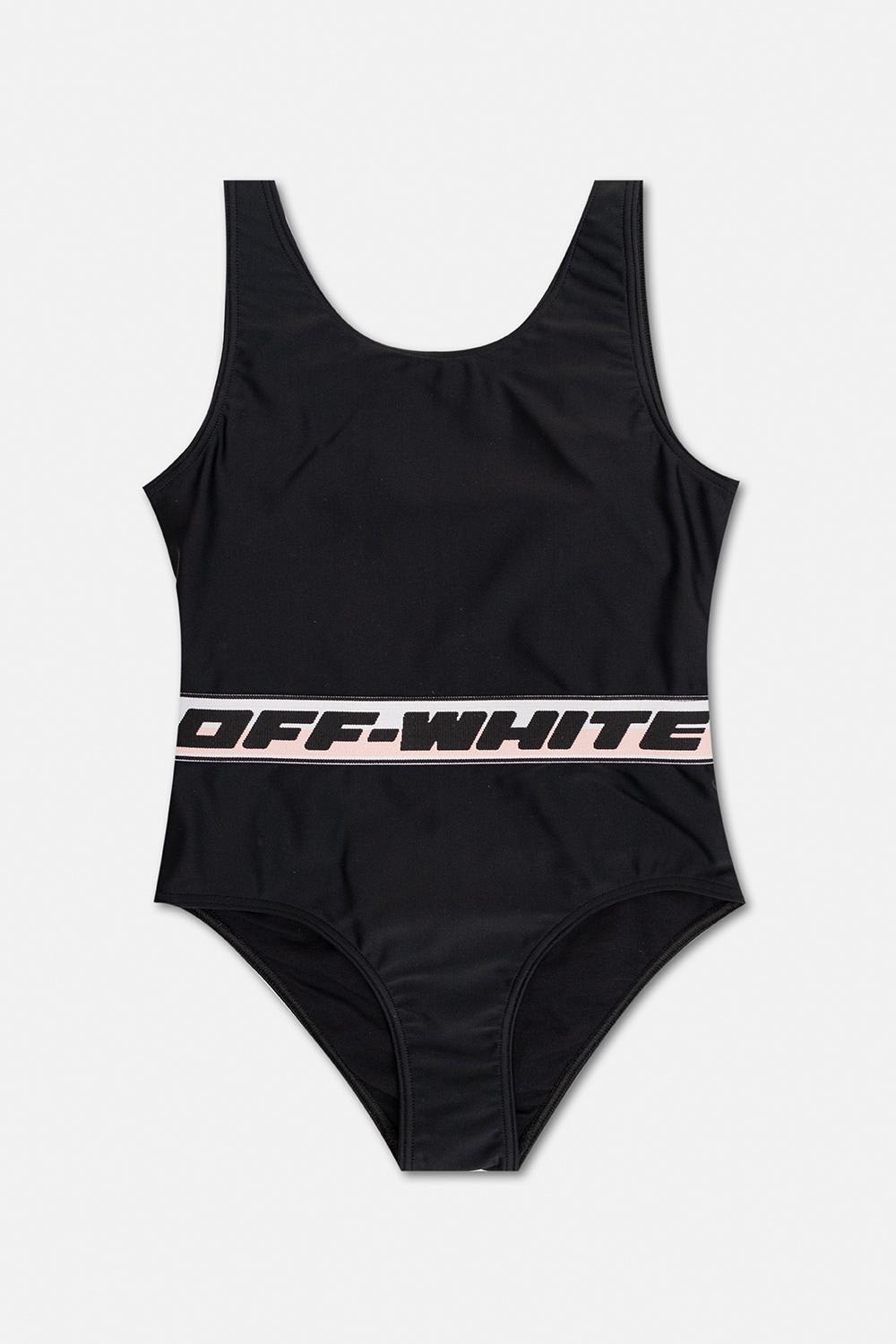 Off-white Kids' One-piece Swimsuit In Black Black