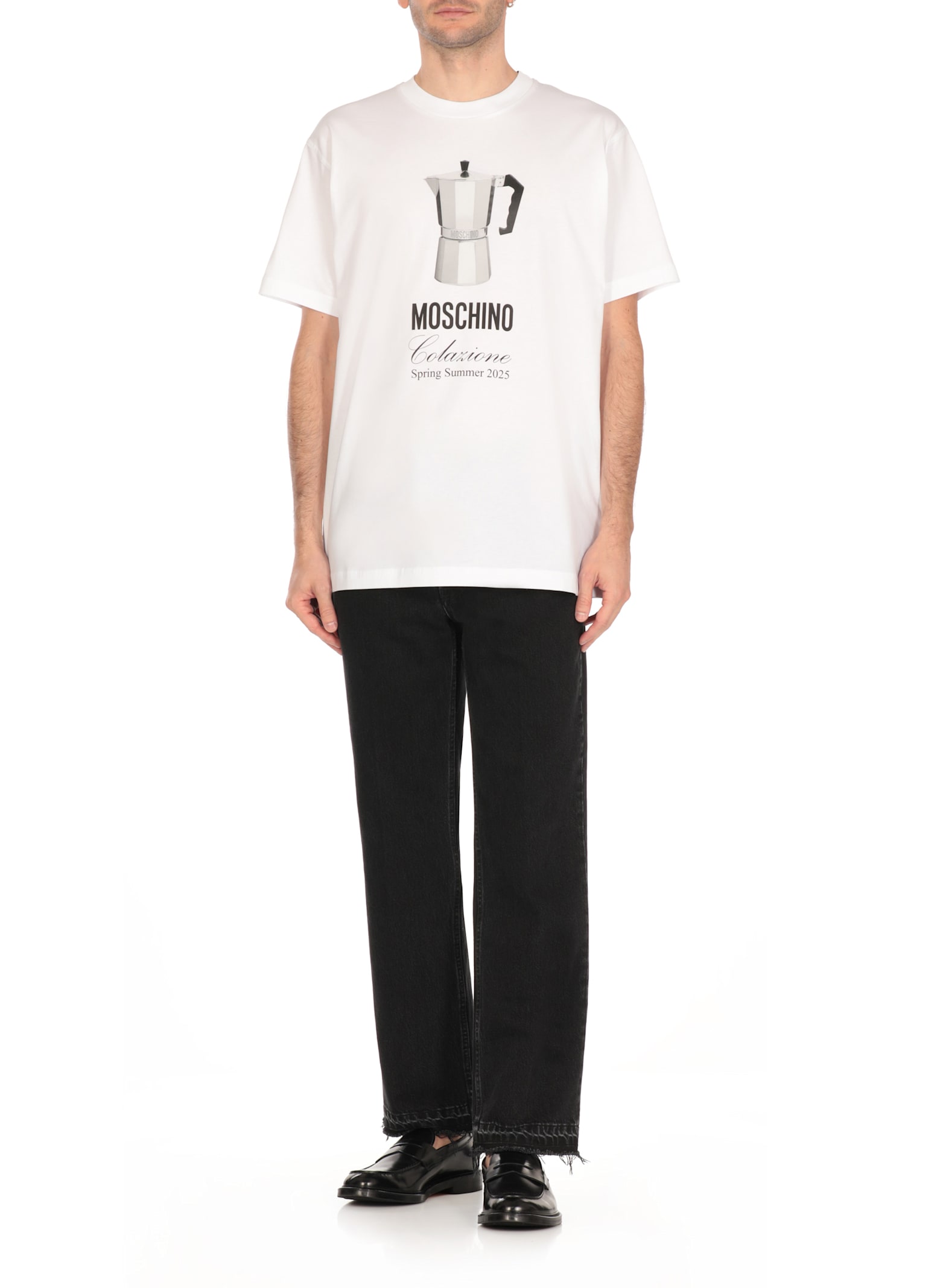 MOSCHINO WHITE COTTON T-SHIRT
