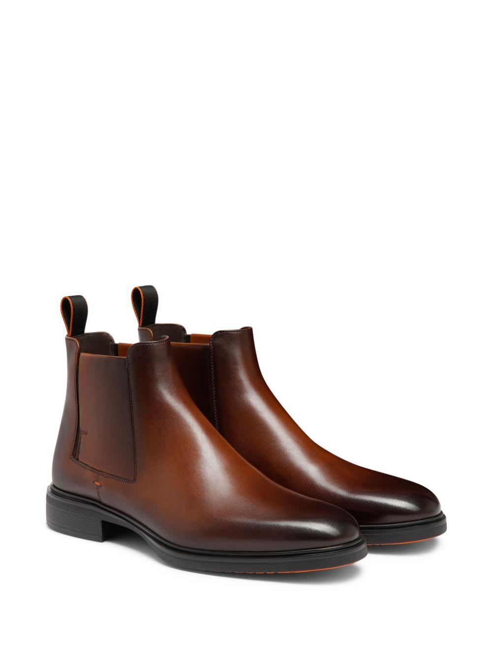 Shop Santoni Easy Boots In Dark Brown