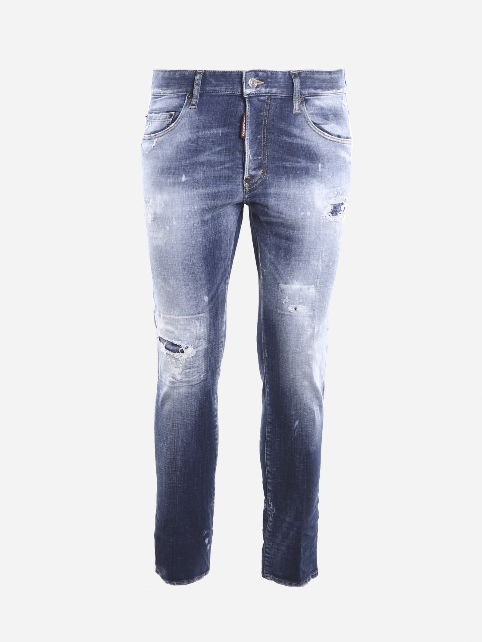 Dsquared2 Faded-effect Stretch Cotton Jeans