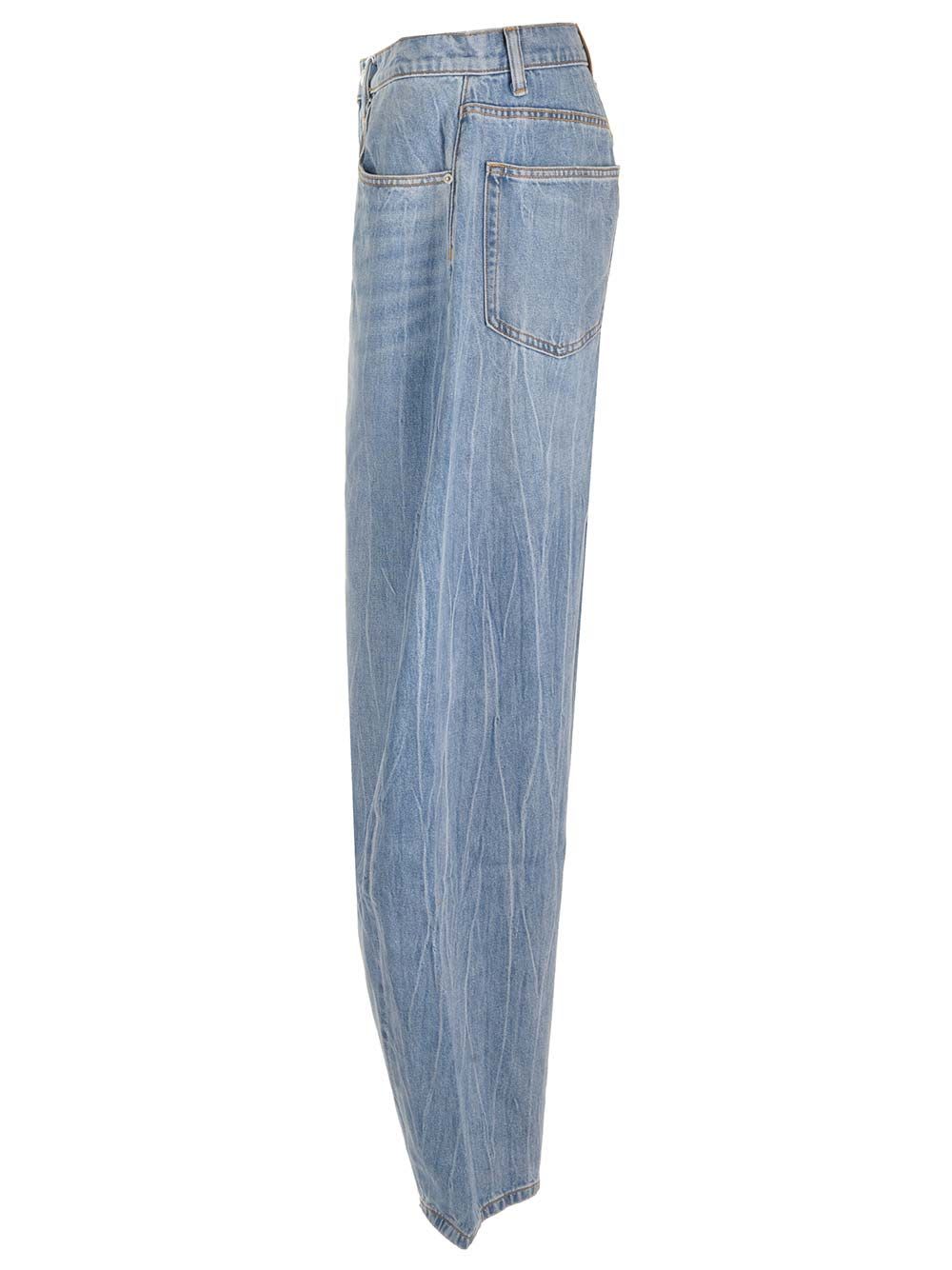 Shop Alexander Wang Oversized Jeans In Blue