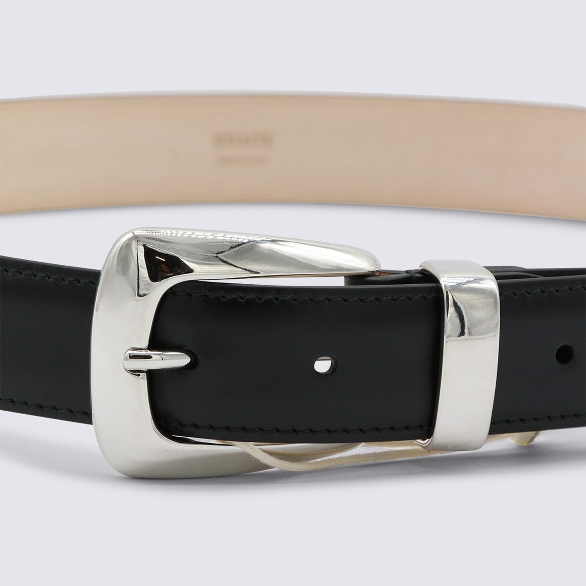 Khaite Black Leather Belt