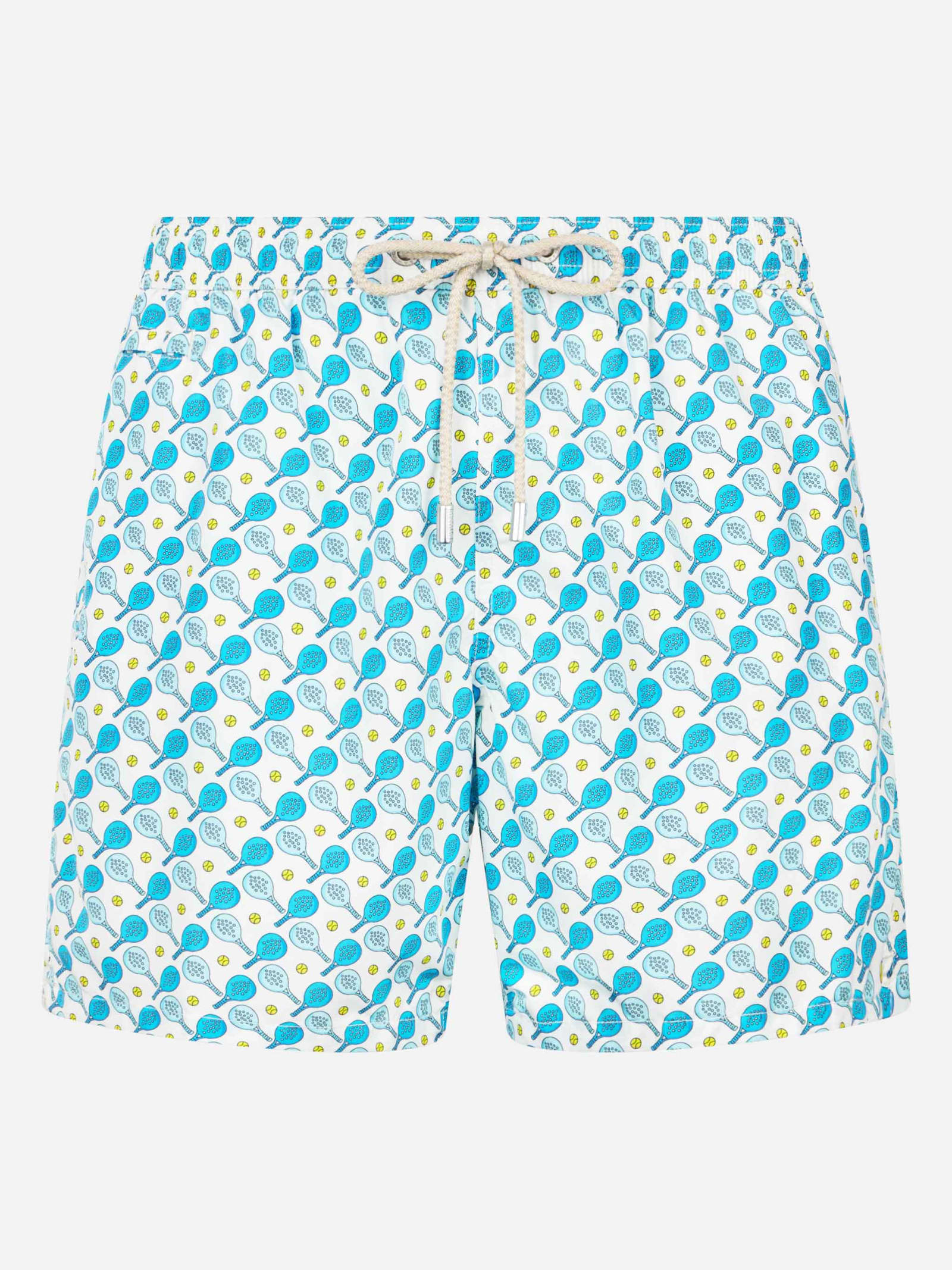 MC2 SAINT BARTH MAN LIGHTWEIGHT FABRIC SWIM-SHORTS LIGHTING MICRO FANTASY WITH PADEL PRINT 