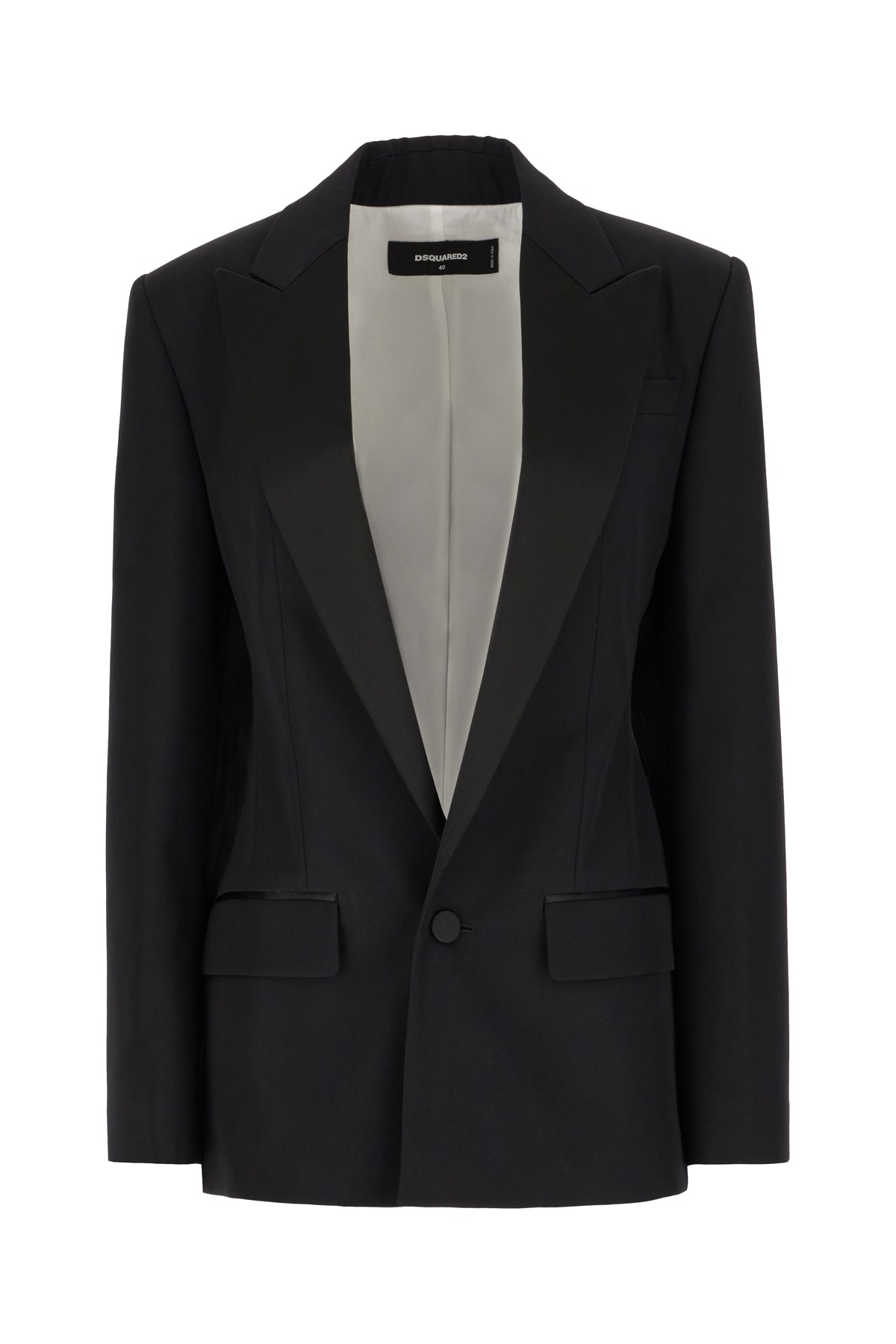 Dsquared2 Black Wool Blazer In Nero