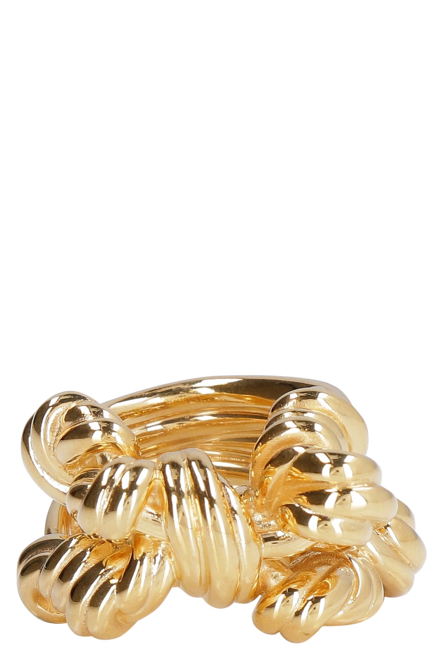 Shop Bottega Veneta Knot Ring In Gold