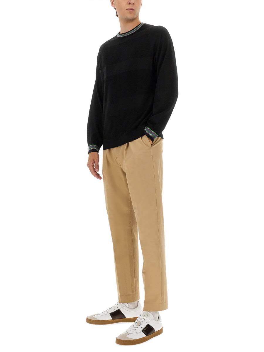 Ps By Paul Smith Ps Paul Smith Wool And Cotton Sweater In Black