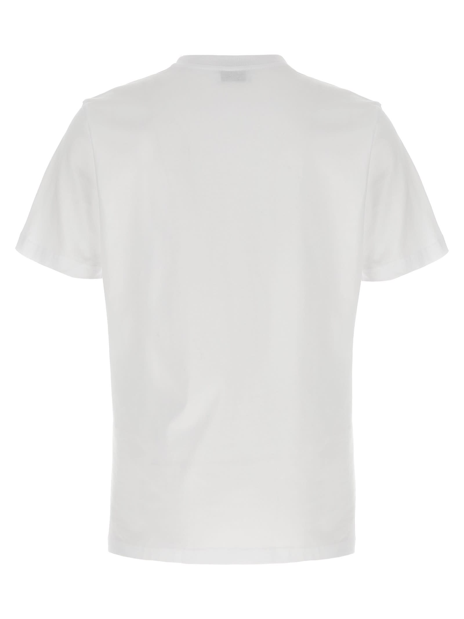 Moschino Teddy Logo Print Crewneck T-shirt In White